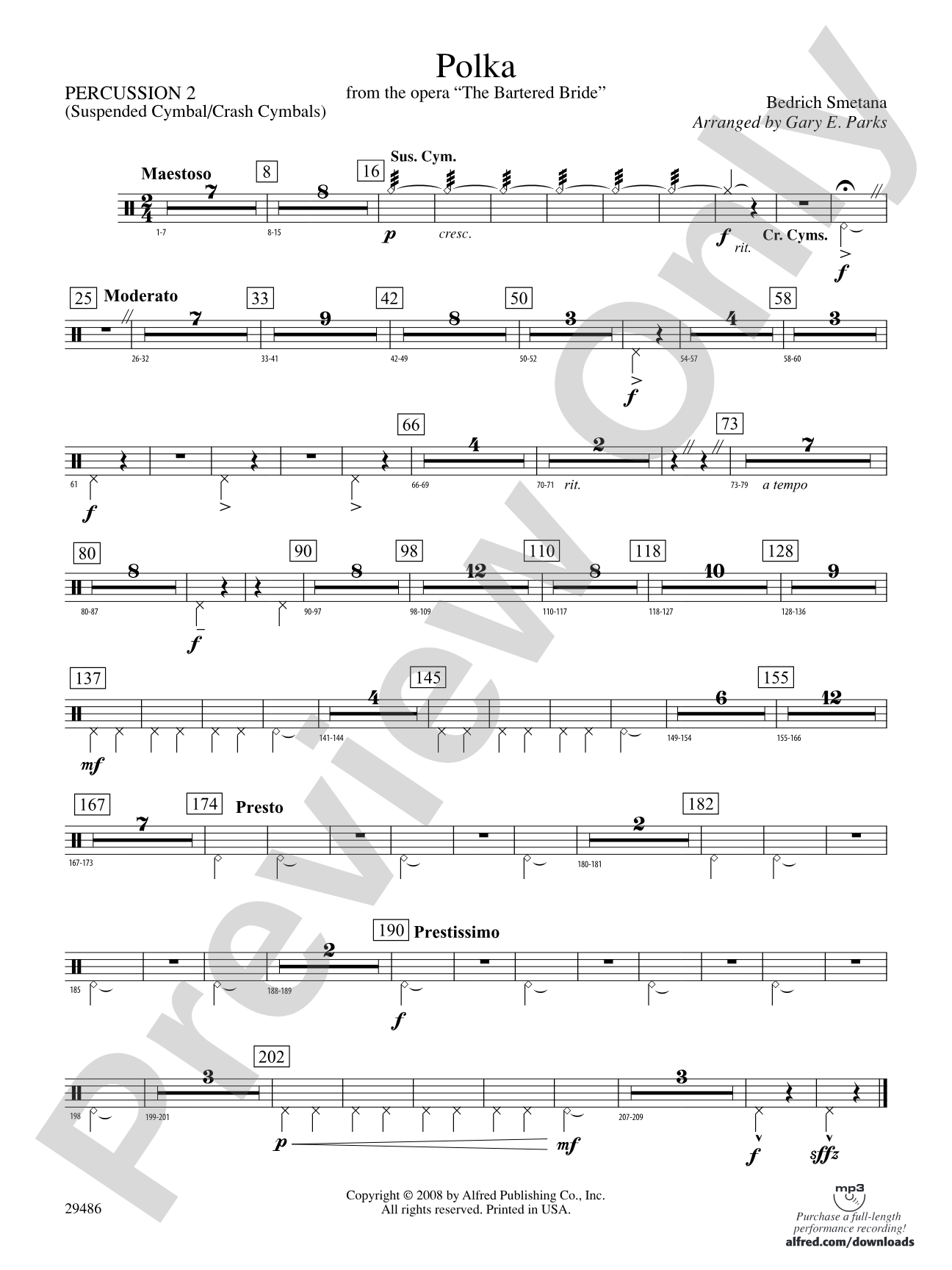 Polka from The Bartered Bride: 2nd Percussion