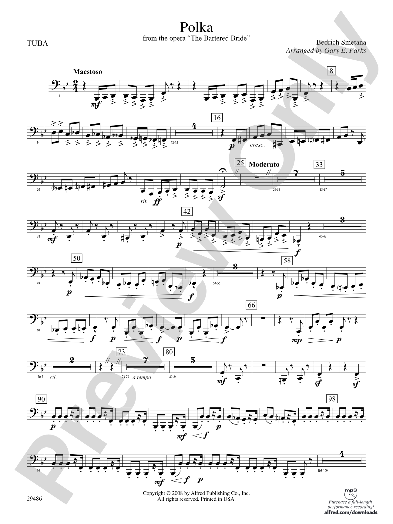 Polka from The Bartered Bride: Tuba