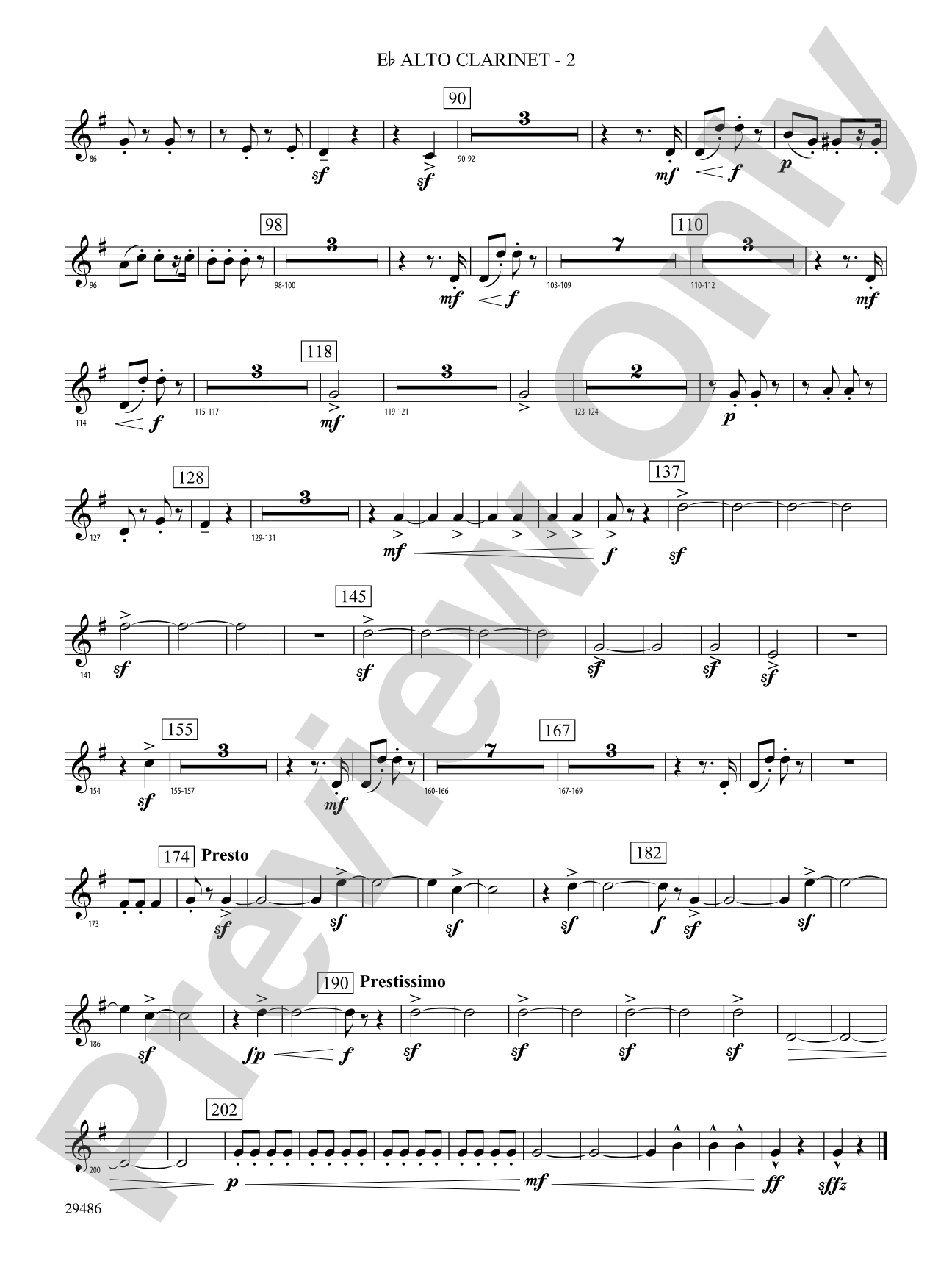 Polka from The Bartered Bride: (wp) E-flat Alto Clarinet