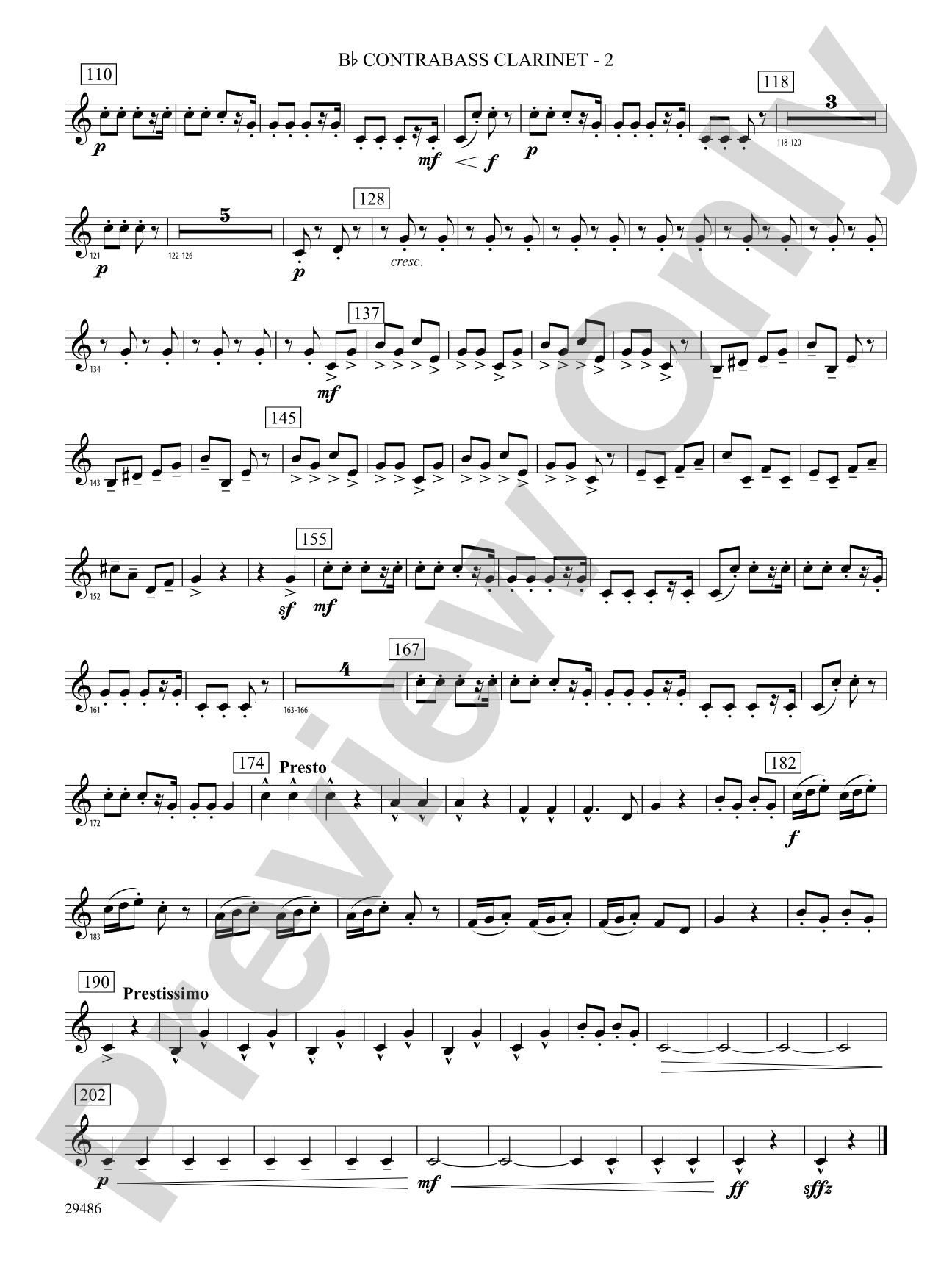 Polka from The Bartered Bride: (wp) B-flat Contrabass Clarinet