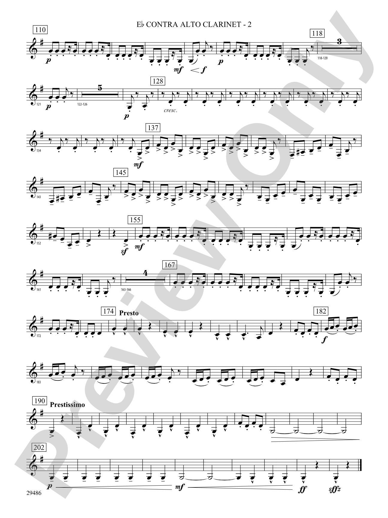 Polka from The Bartered Bride: (wp) E-flat Contrabass Clarinet