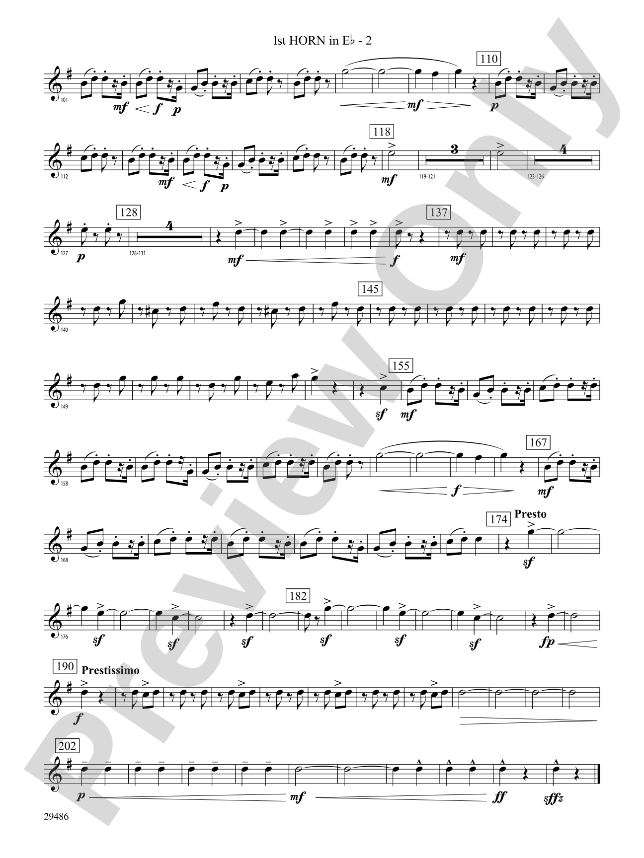 Polka from The Bartered Bride: (wp) 1st Horn in E-flat