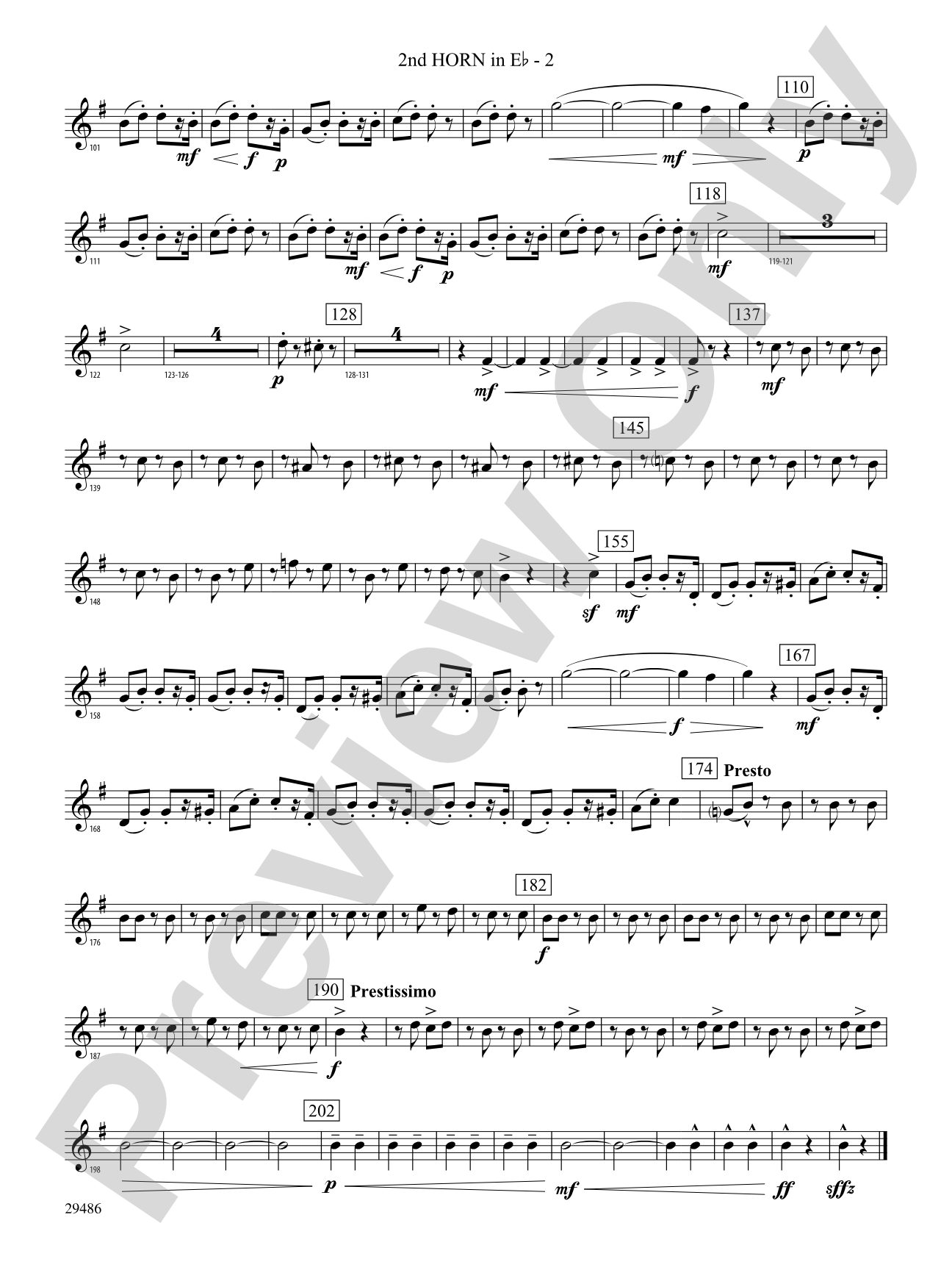 Polka from The Bartered Bride: (wp) 2nd Horn in E-flat