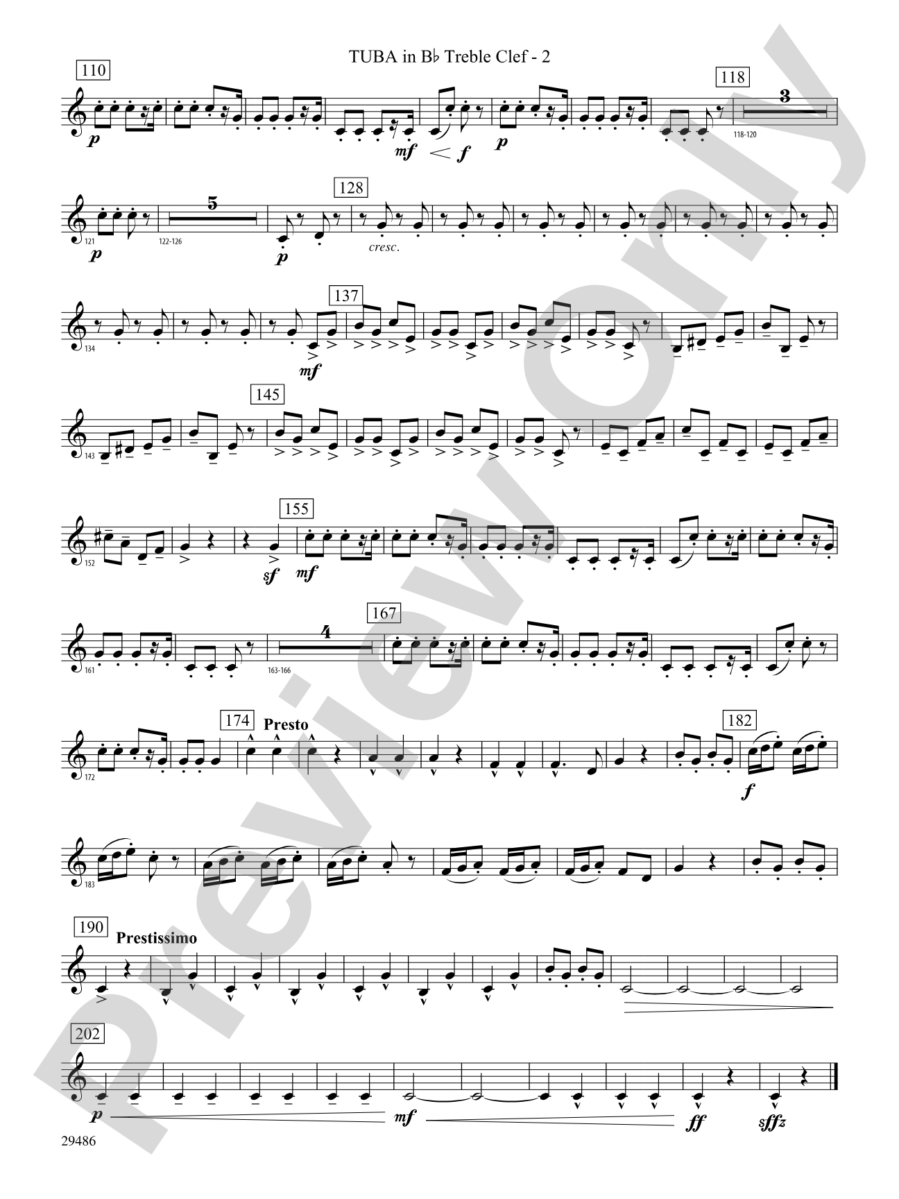 Polka from The Bartered Bride: (wp) B-flat Tuba T.C.