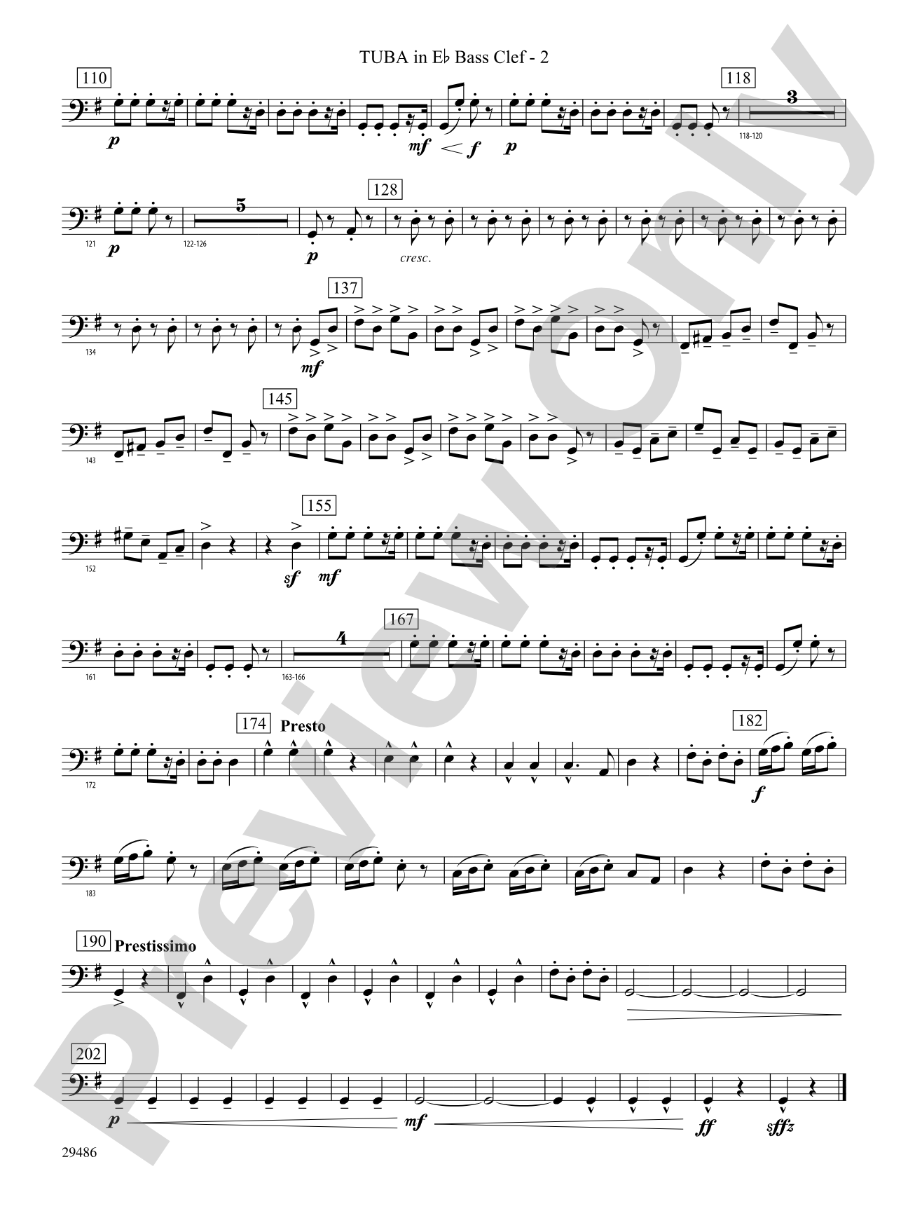 Polka from The Bartered Bride: (wp) E-flat Tuba B.C.