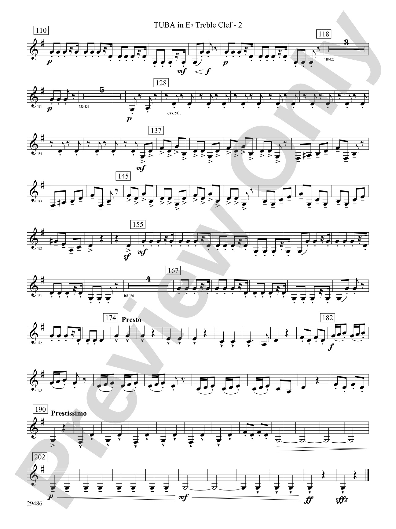 Polka from The Bartered Bride: (wp) E-flat Tuba T.C.