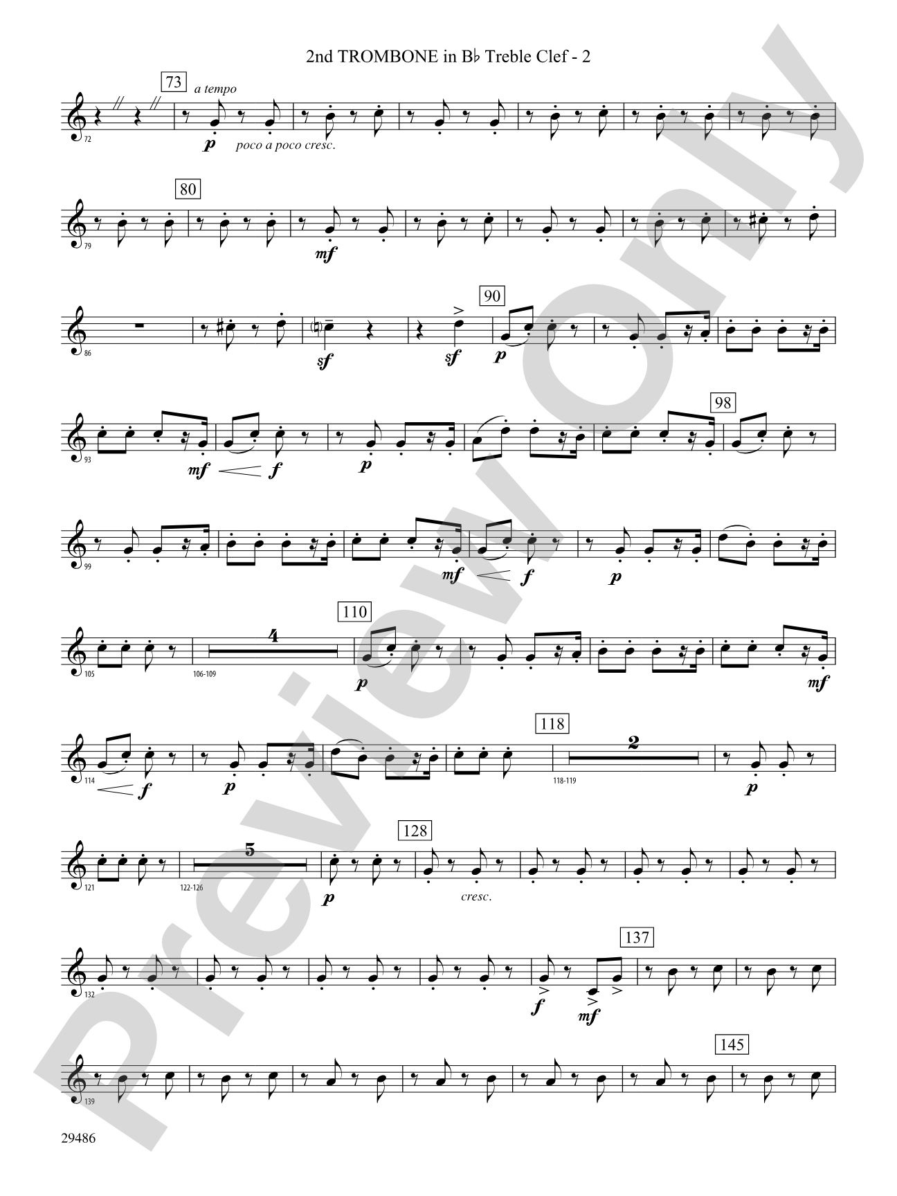Polka from The Bartered Bride: (wp) 2nd B-flat Trombone T.C.