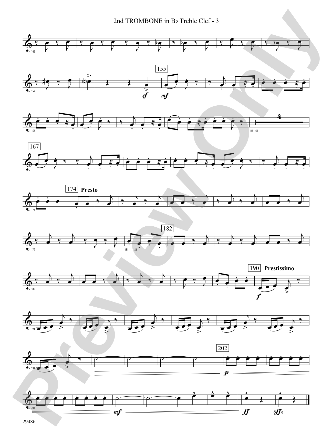 Polka from The Bartered Bride: (wp) 2nd B-flat Trombone T.C.