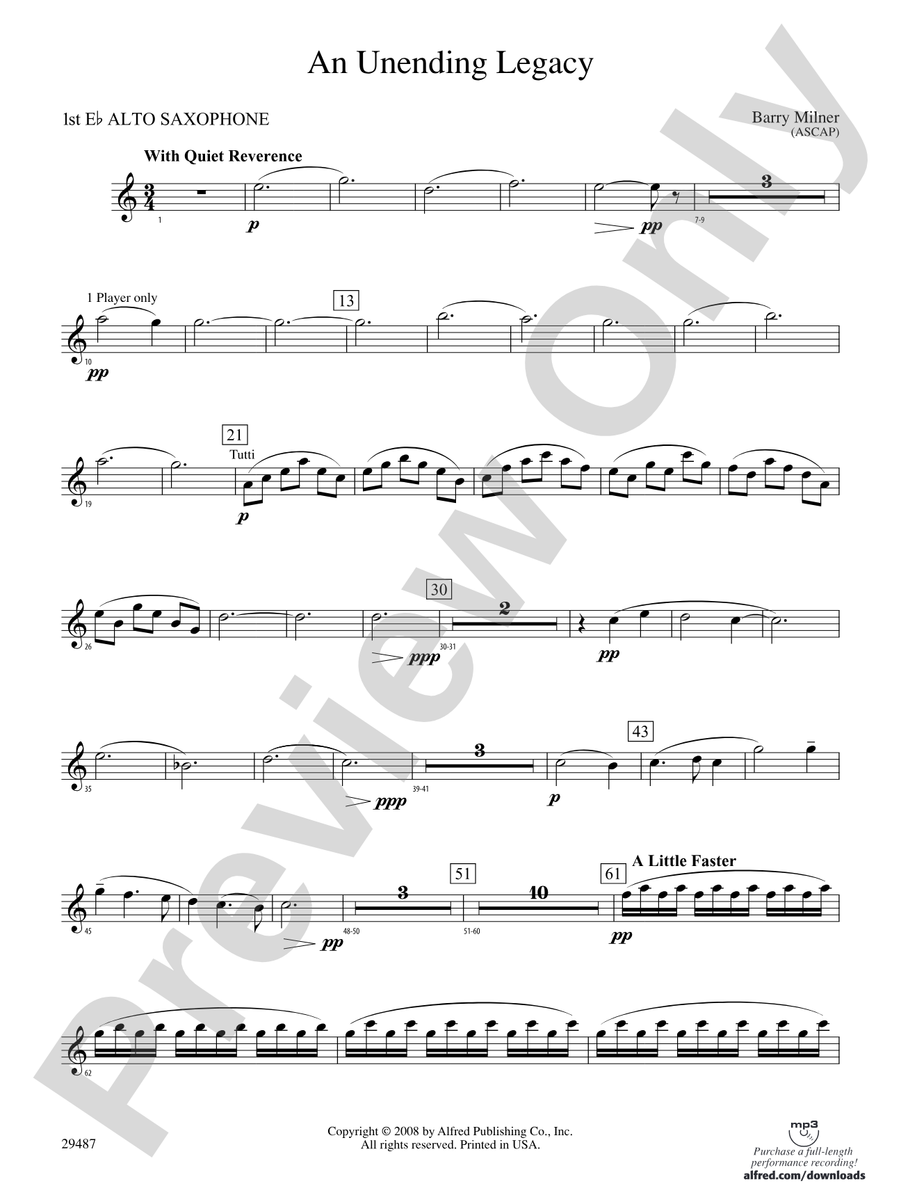 An Unending Legacy: E-flat Alto Saxophone