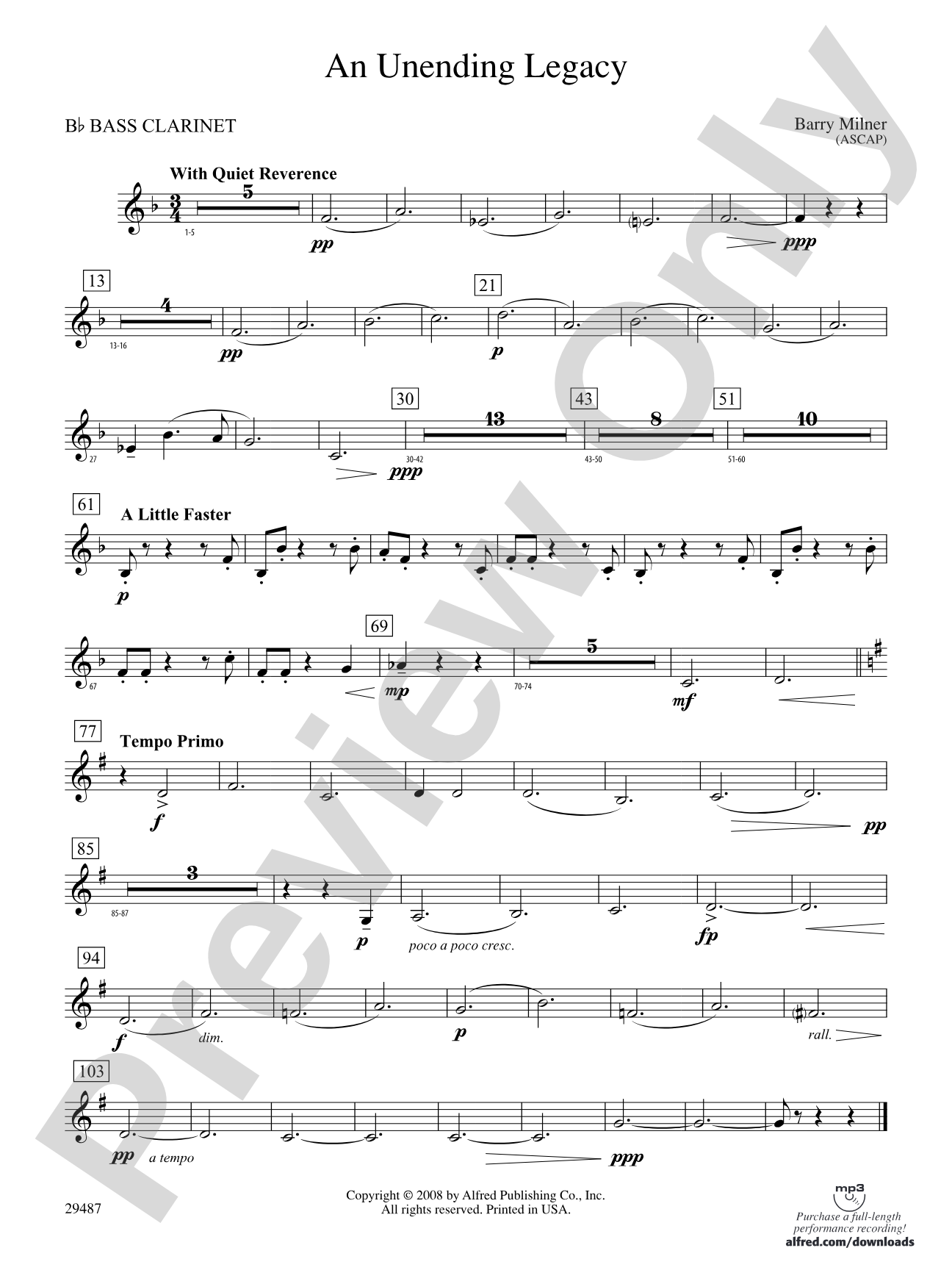 An Unending Legacy: B-flat Bass Clarinet