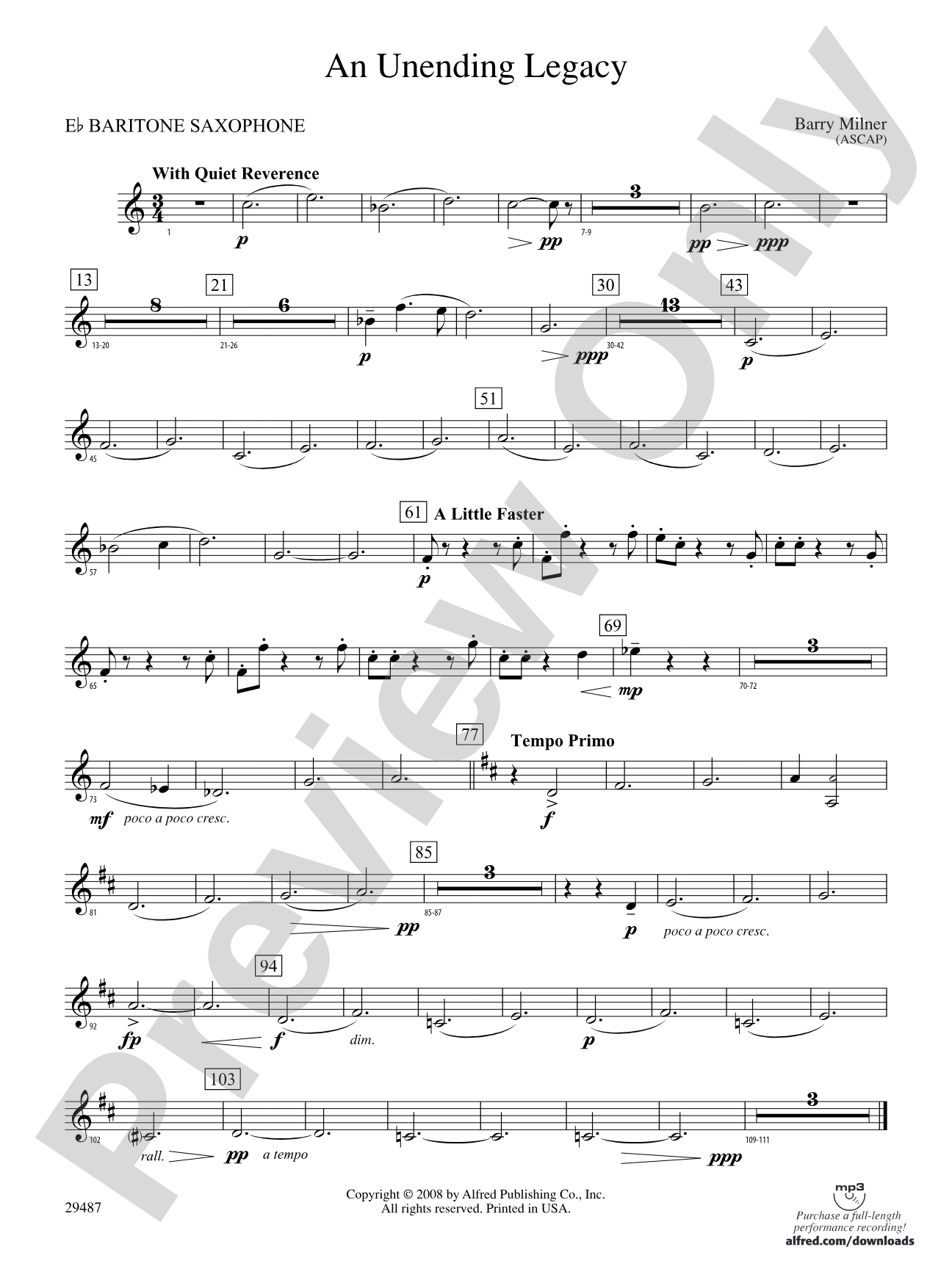 An Unending Legacy: E-flat Baritone Saxophone