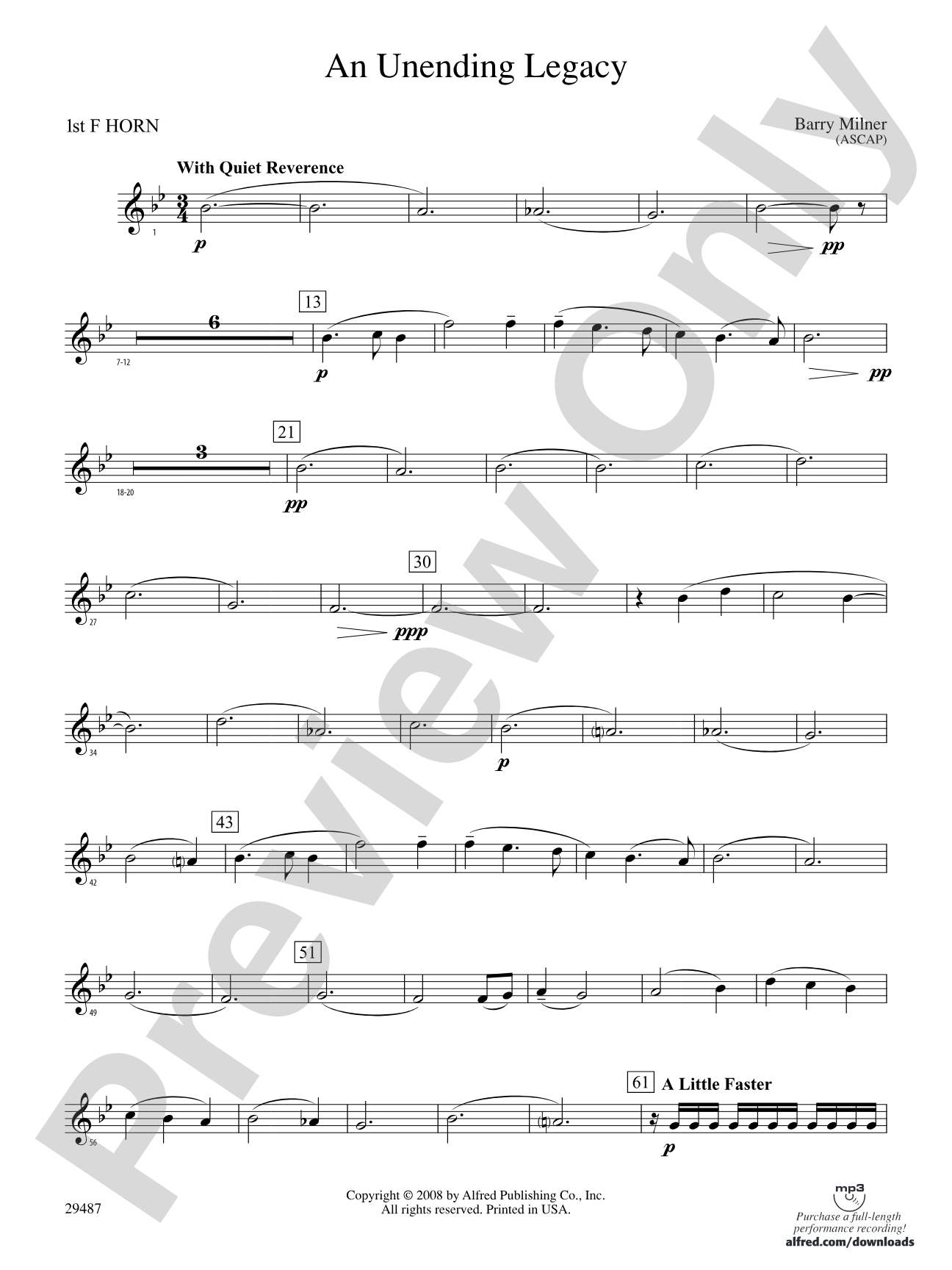 An Unending Legacy: 1st F Horn