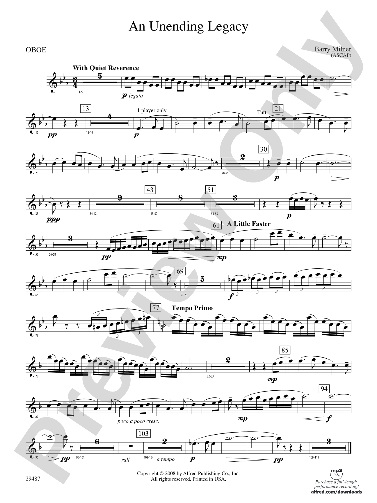 An Unending Legacy: Oboe