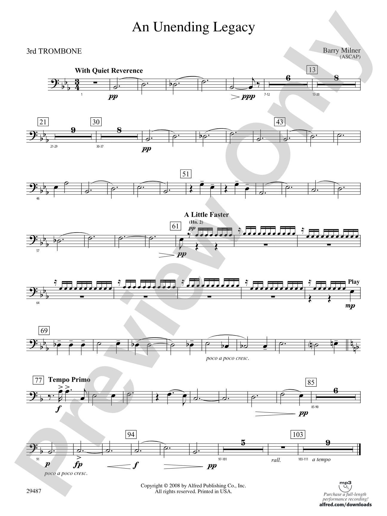 An Unending Legacy: 3rd Trombone