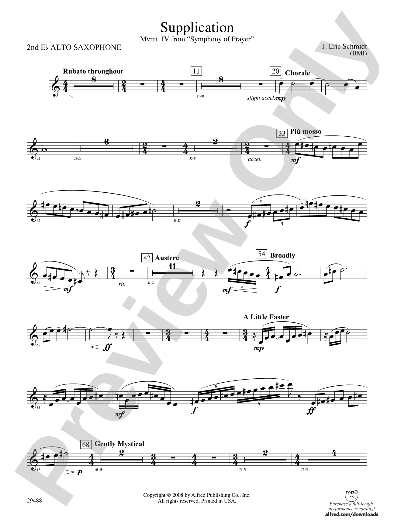 Supplication: 2nd E-flat Alto Saxophone