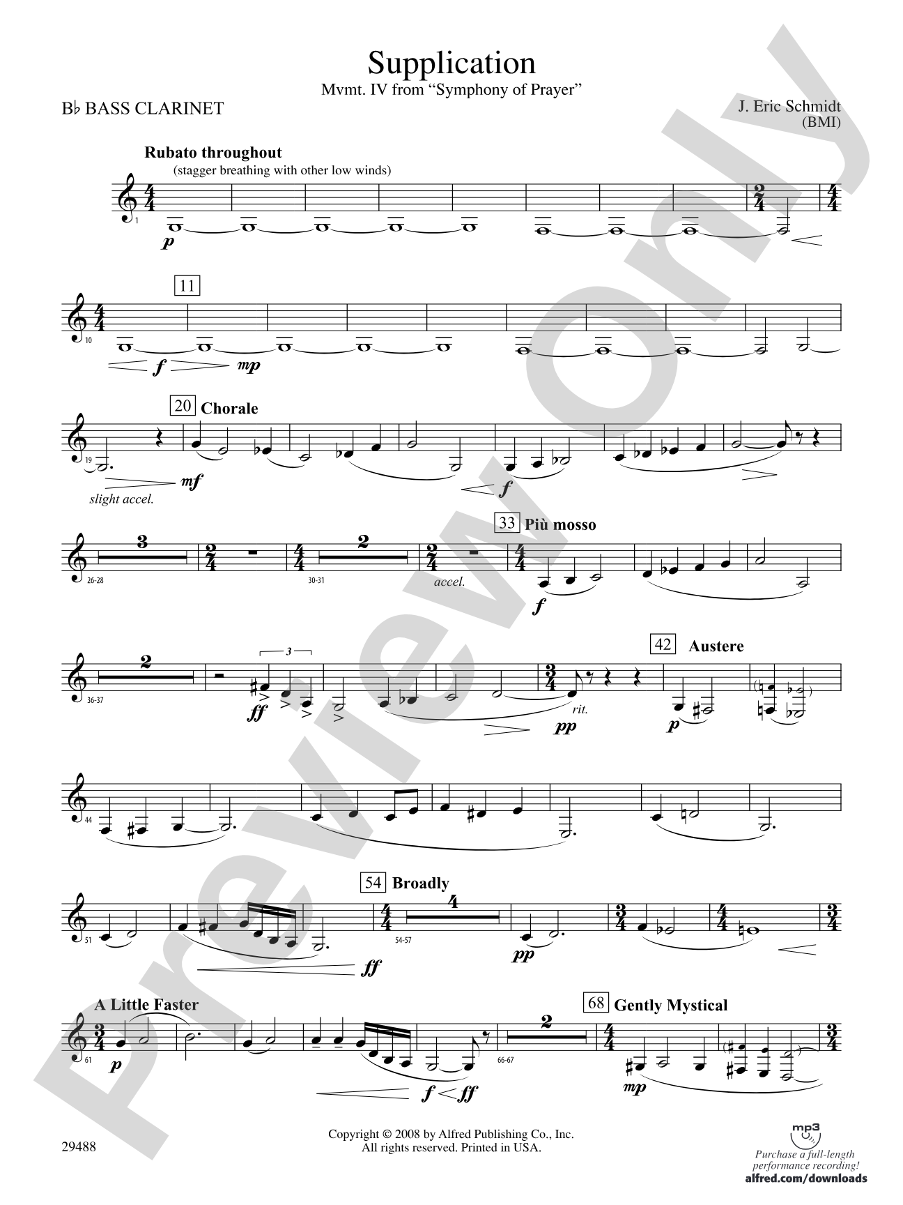 Supplication: B-flat Bass Clarinet