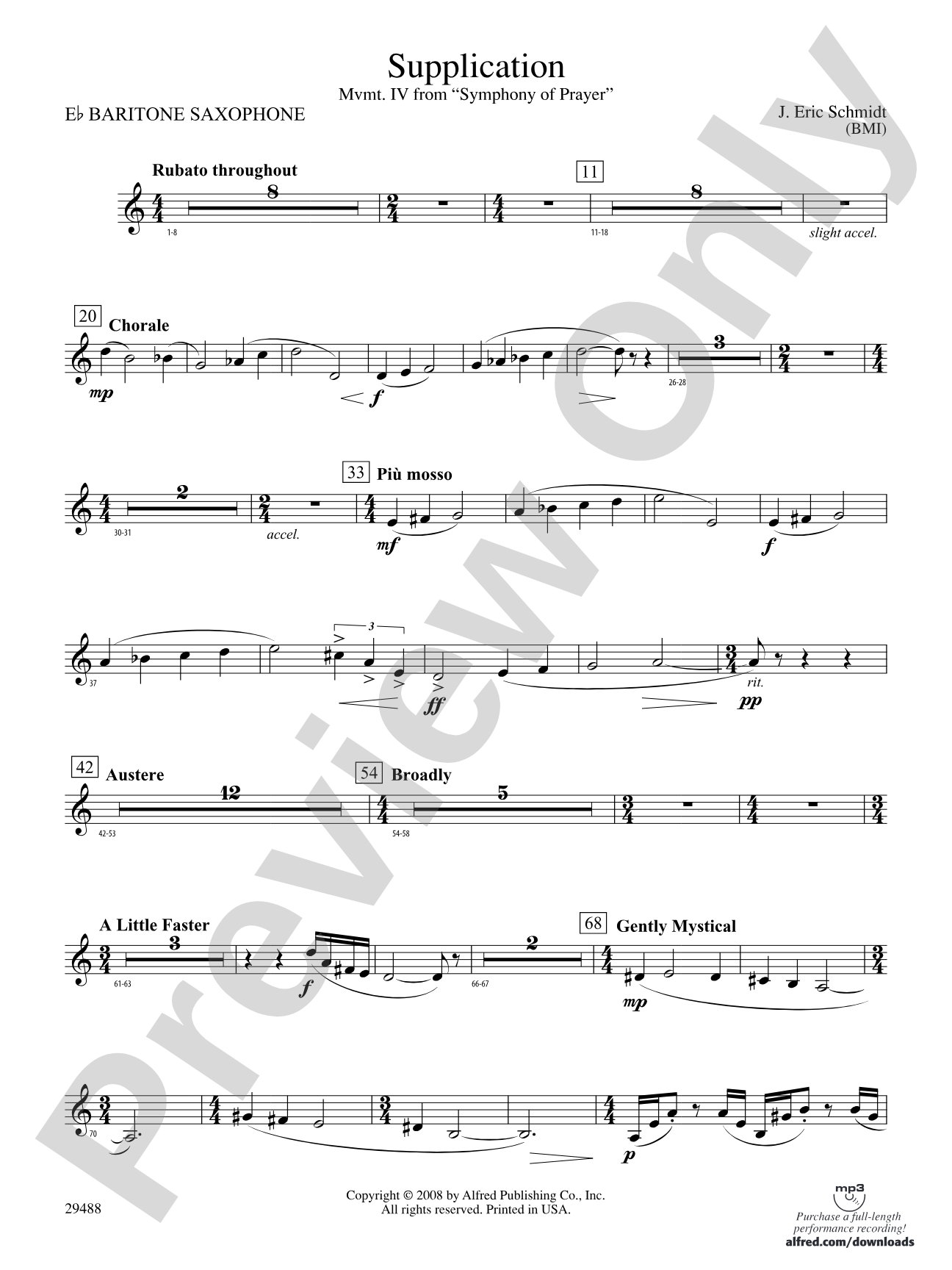 Supplication: E-flat Baritone Saxophone