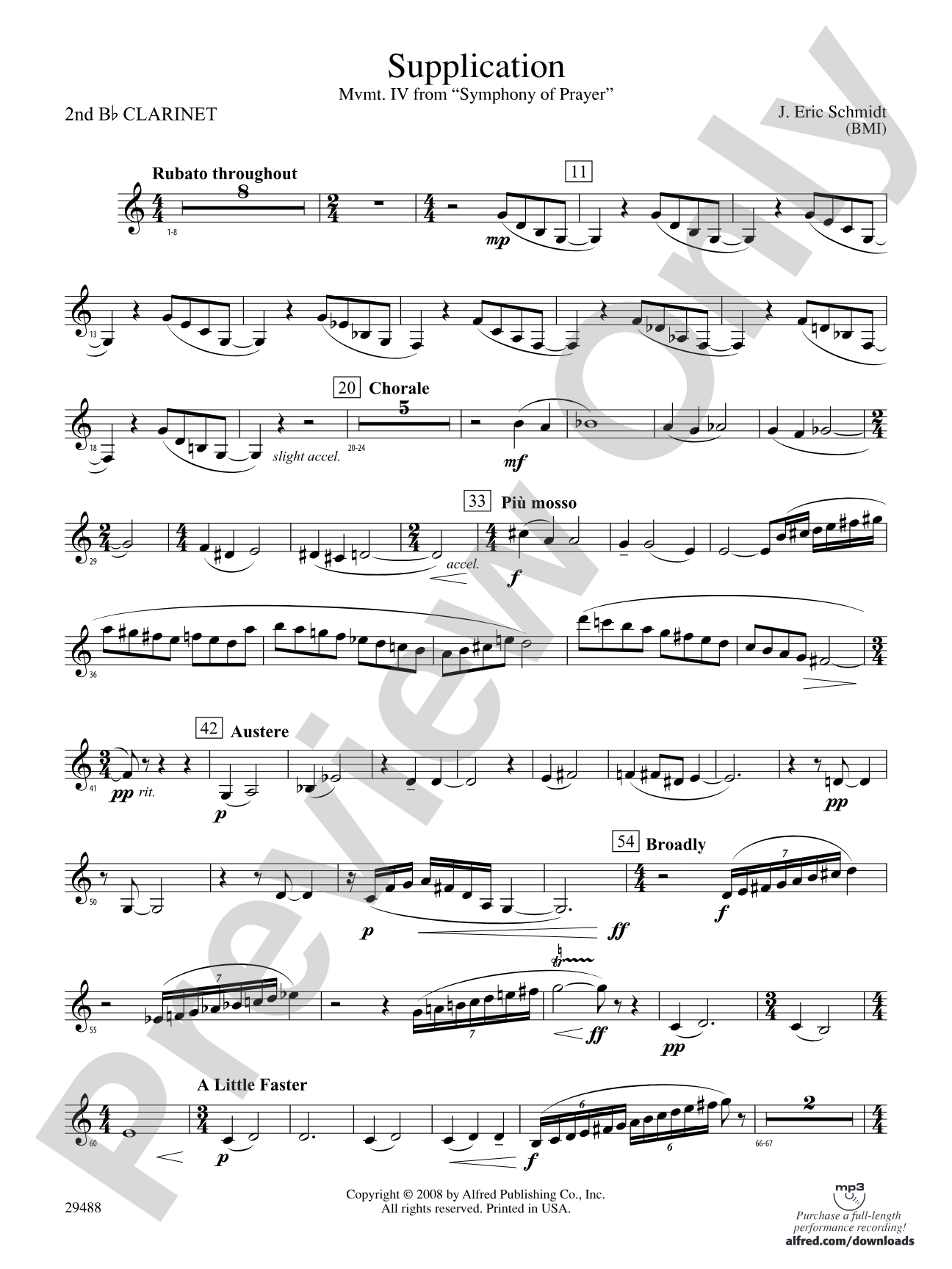 Supplication: 2nd B-flat Clarinet