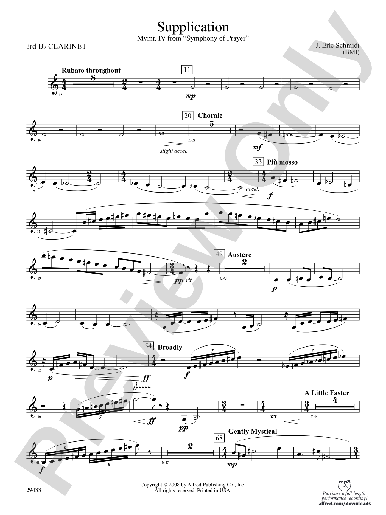 Supplication: 3rd B-flat Clarinet