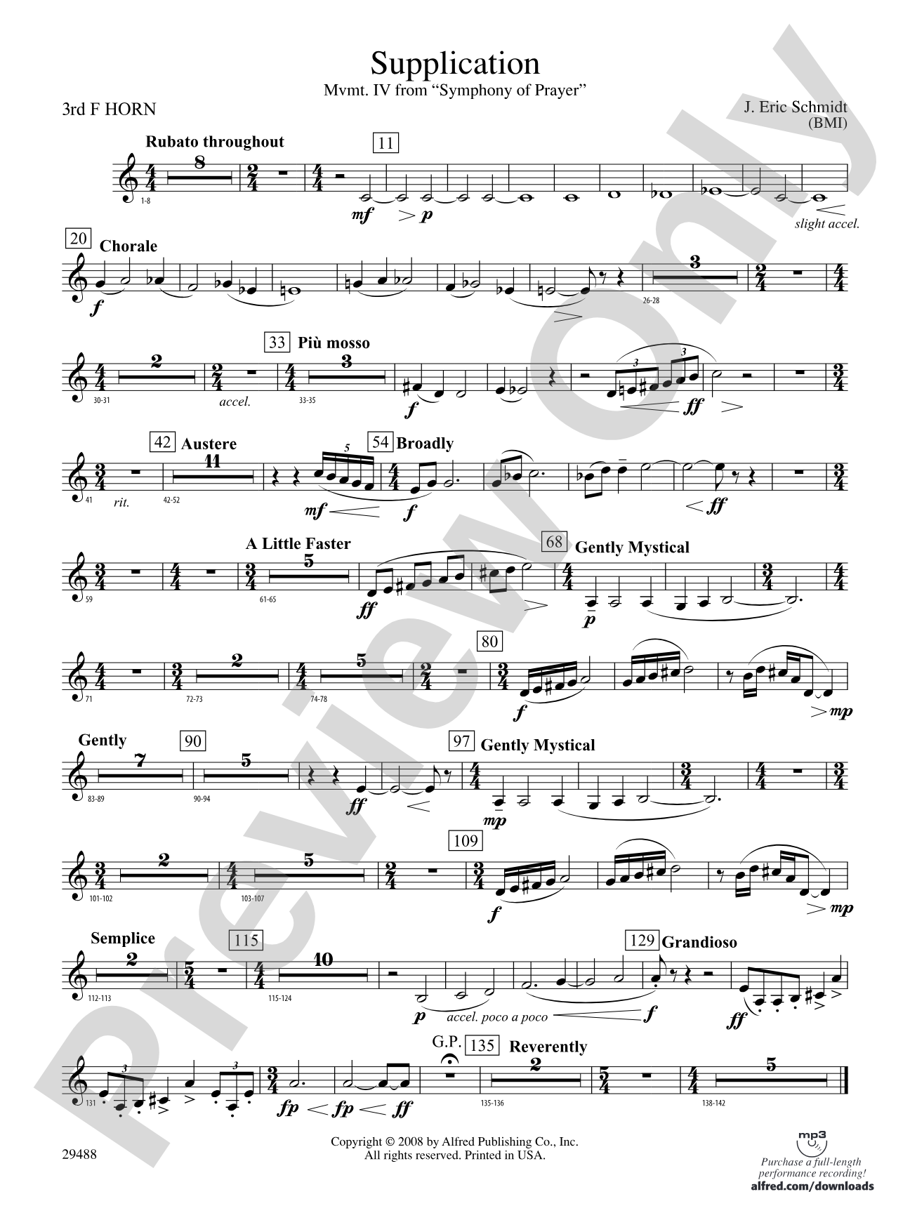 Supplication: 3rd F Horn