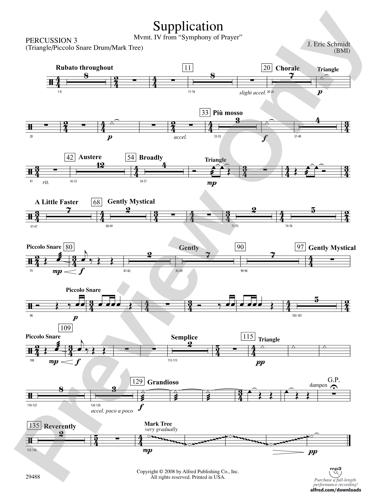 Supplication: 3rd Percussion