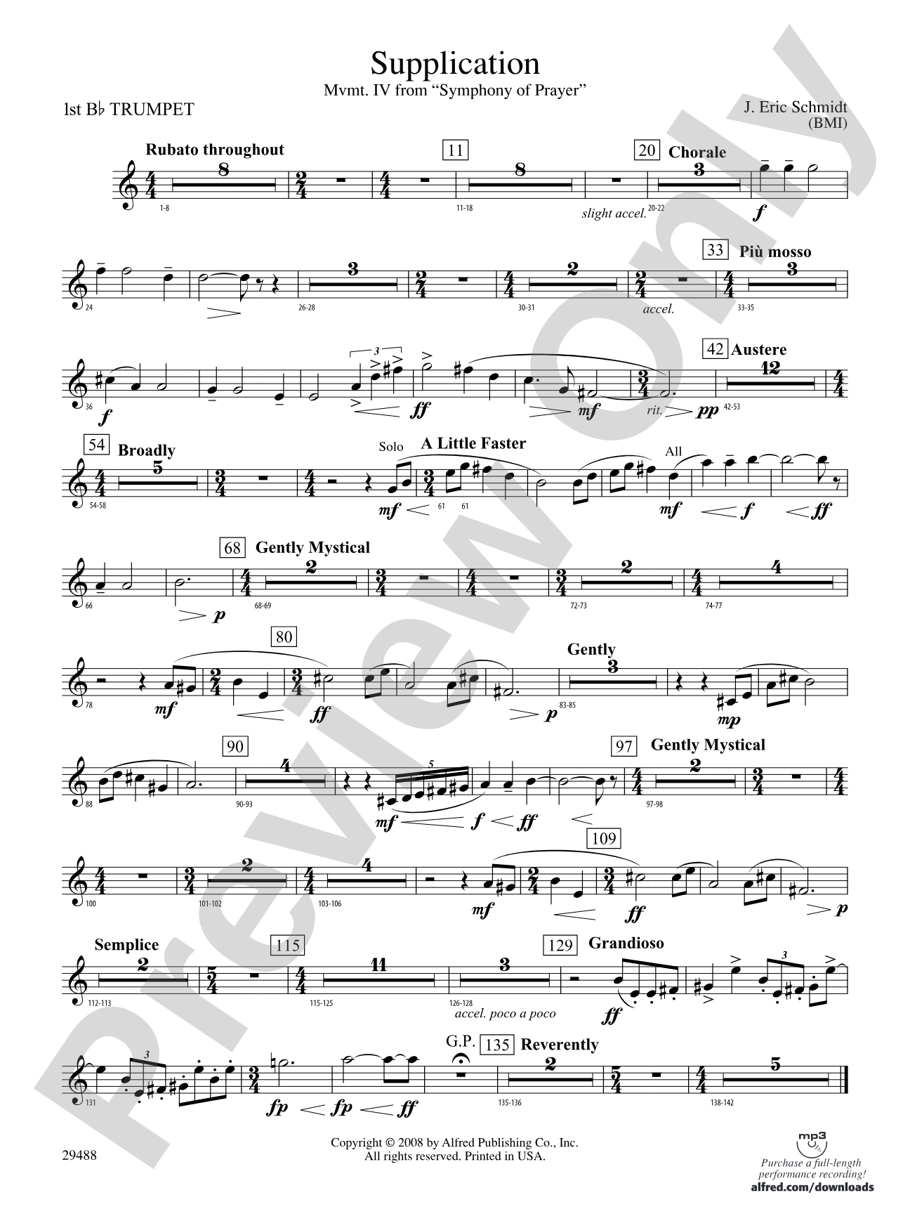 Supplication: 1st B-flat Trumpet