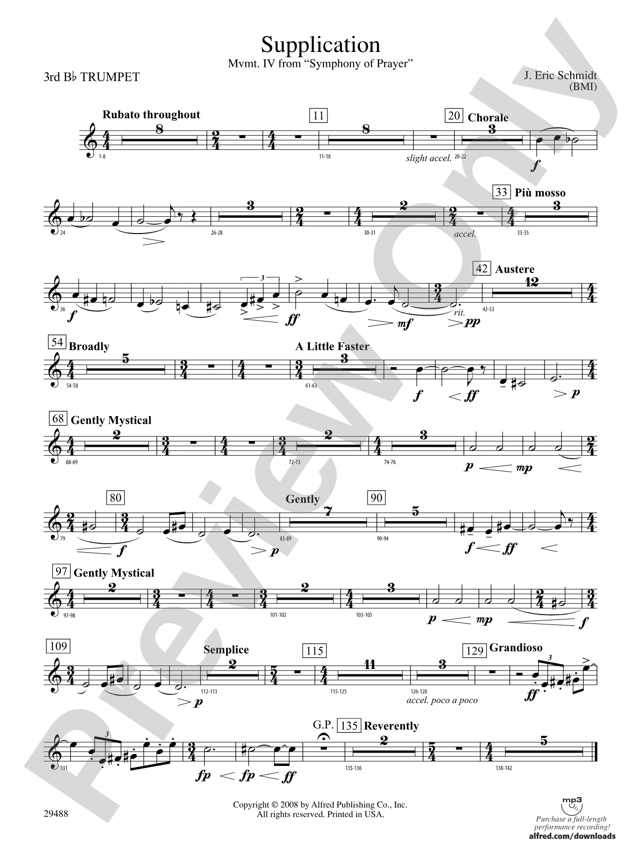 Supplication: 3rd B-flat Trumpet