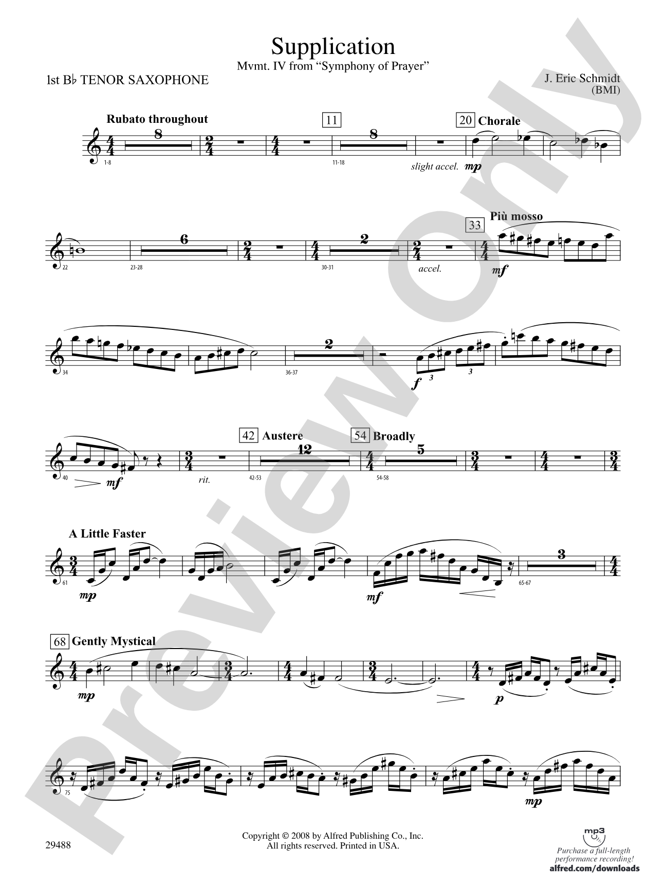 Supplication: B-flat Tenor Saxophone