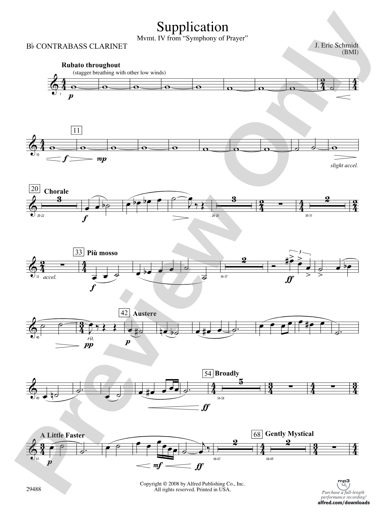 Supplication: (wp) B-flat Contrabass Clarinet