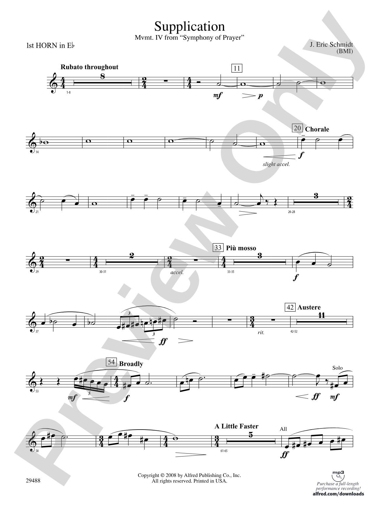 Supplication: (wp) 1st Horn in E-flat