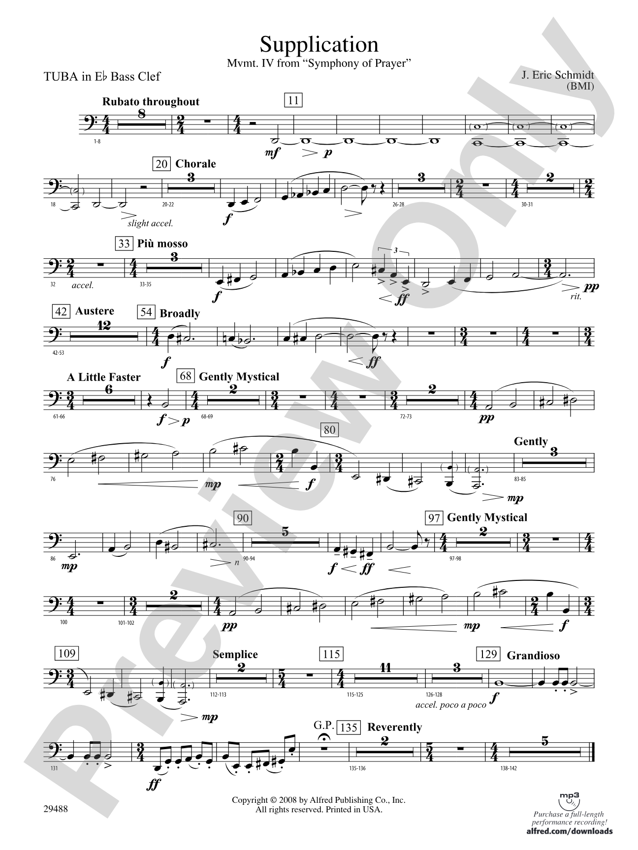 Supplication: (wp) E-flat Tuba B.C.