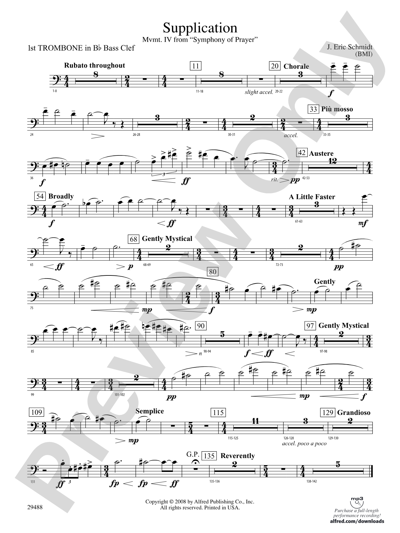 Supplication: (wp) 1st B-flat Trombone B.C.