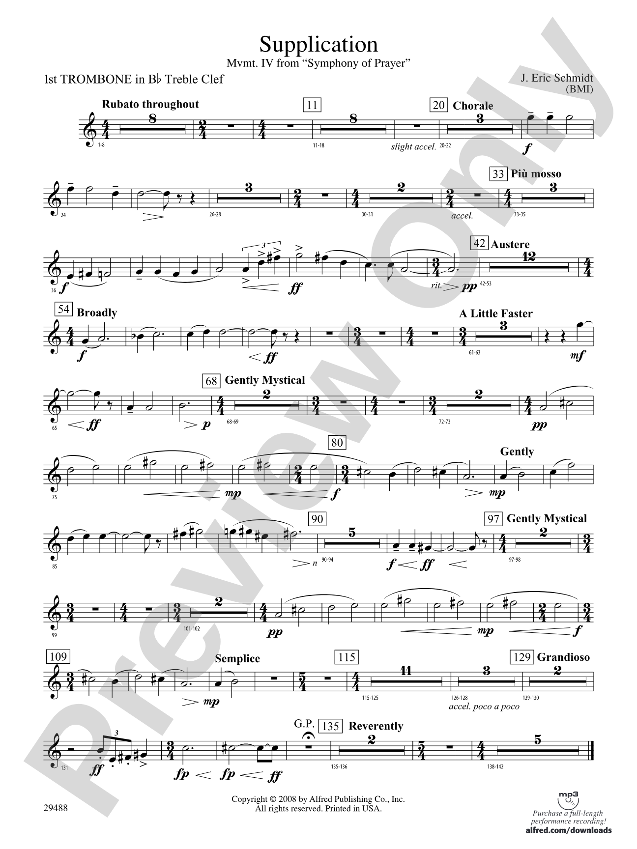 Supplication: (wp) 1st B-flat Trombone T.C.