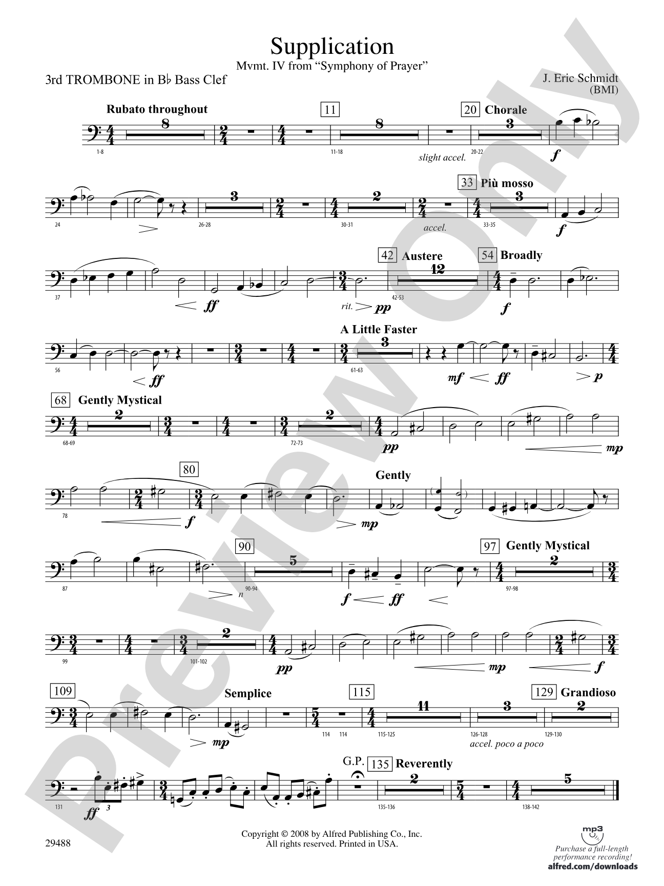 Supplication: (wp) 3rd B-flat Trombone B.C.