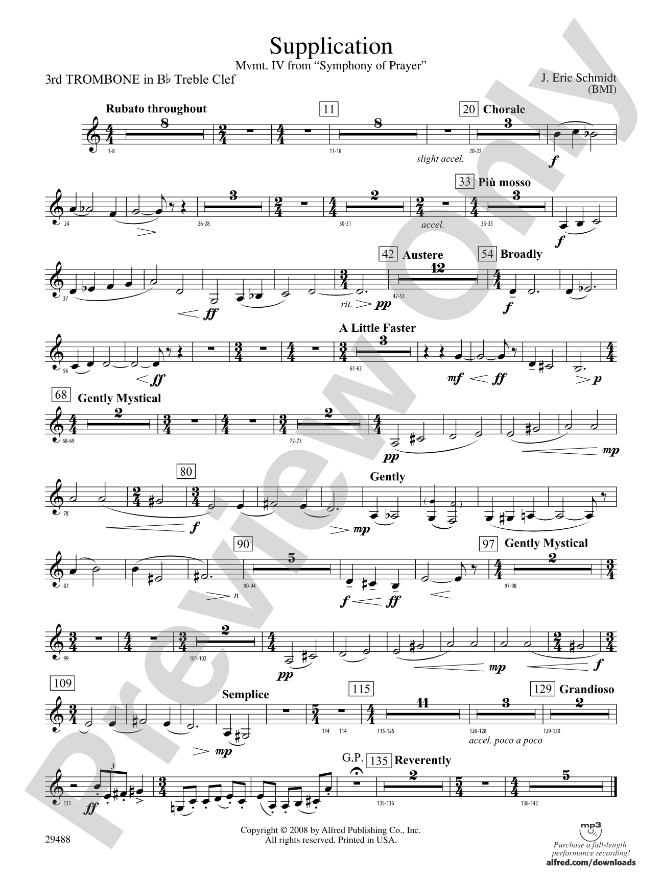 Supplication: (wp) 3rd B-flat Trombone T.C.