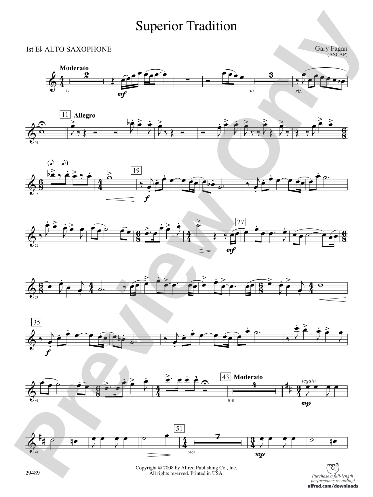 Superior Tradition: E-flat Alto Saxophone