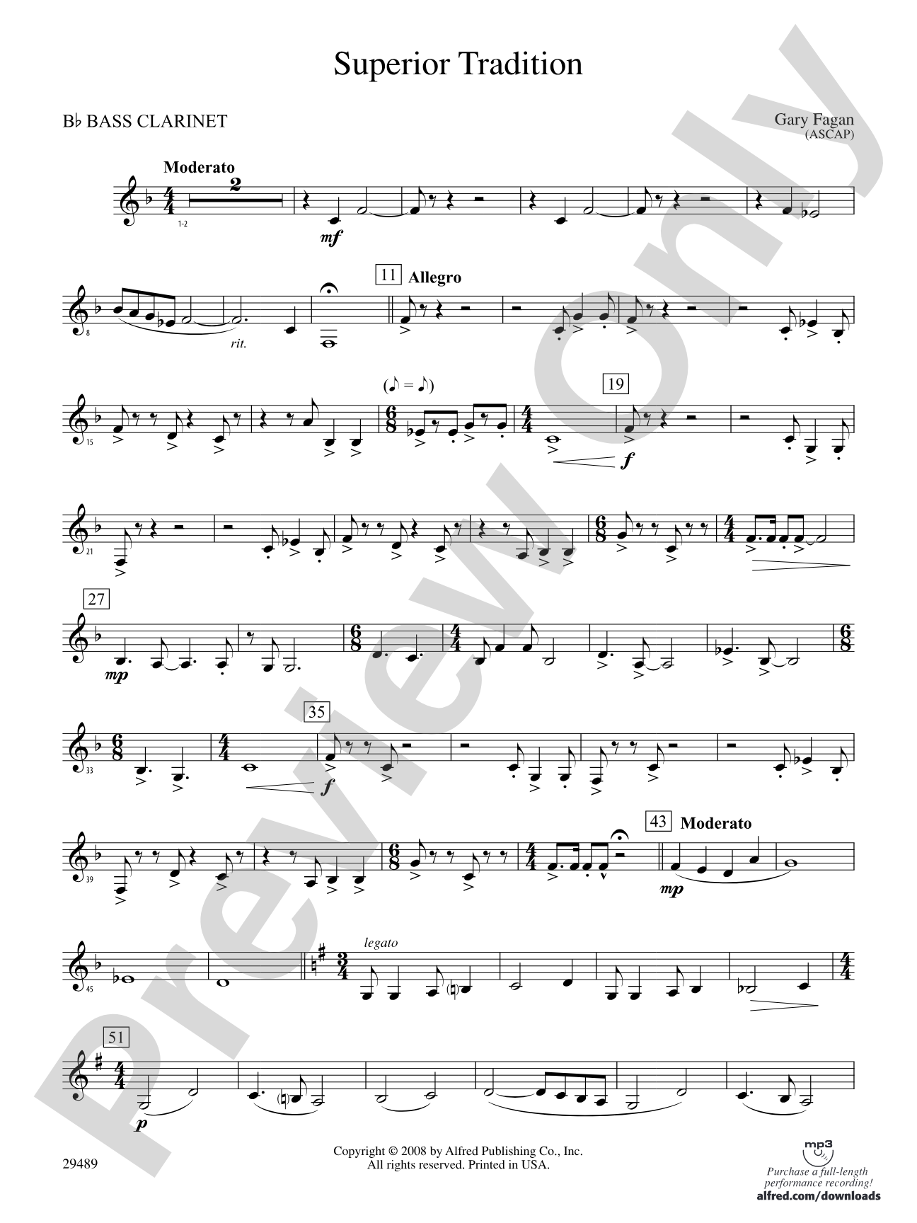 Superior Tradition: B-flat Bass Clarinet