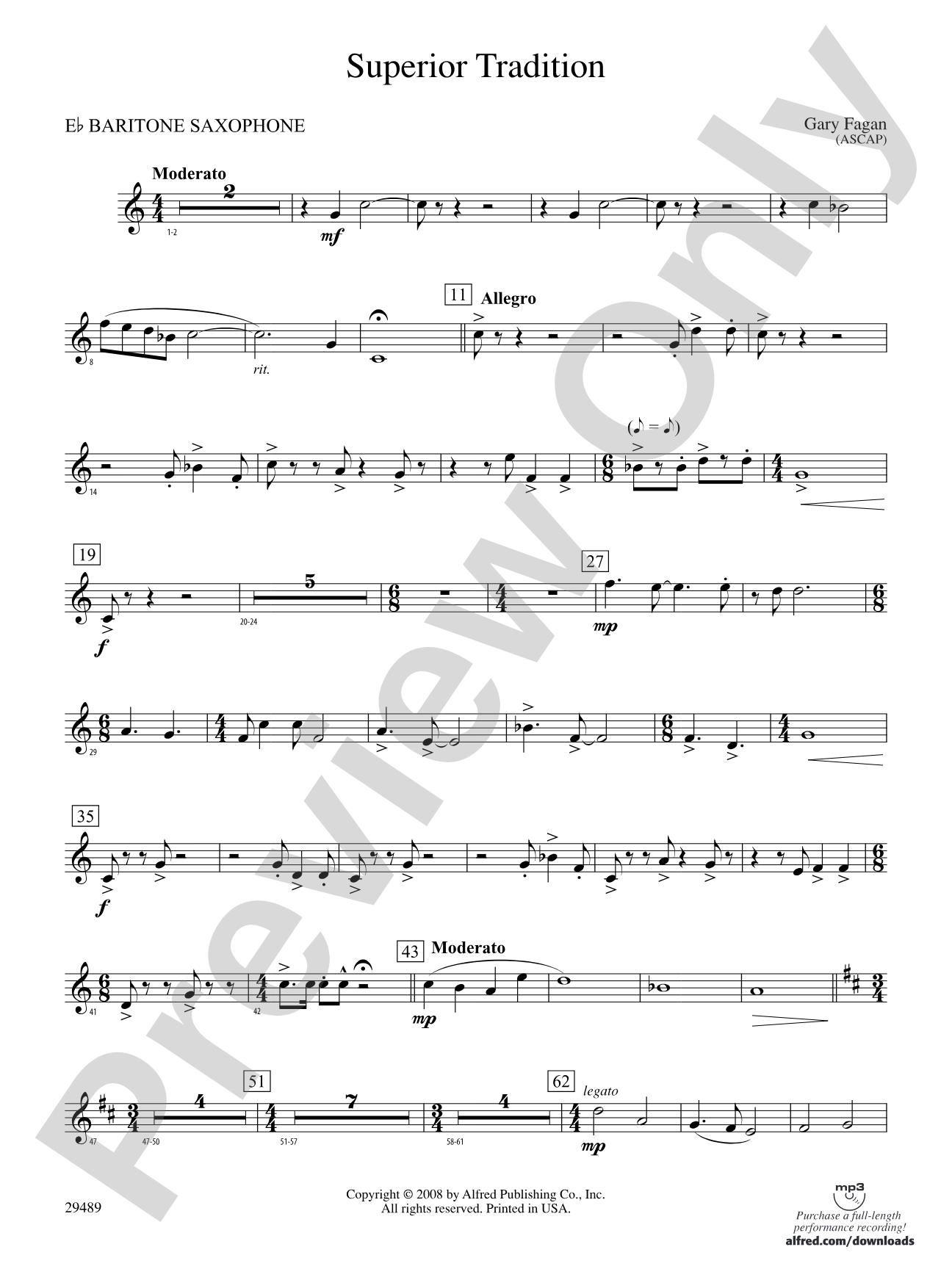 Superior Tradition: E-flat Baritone Saxophone
