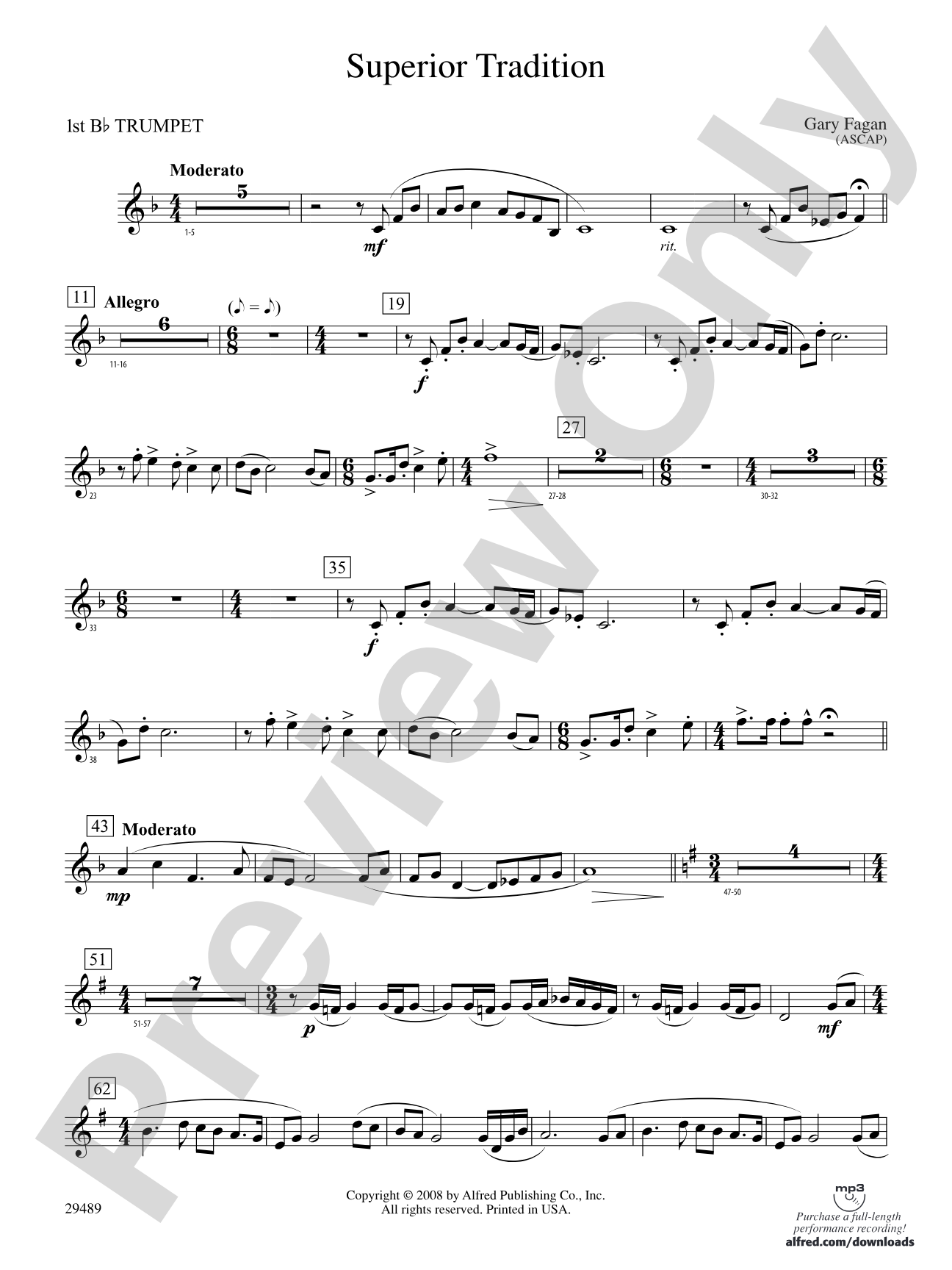 Superior Tradition: 1st B-flat Trumpet
