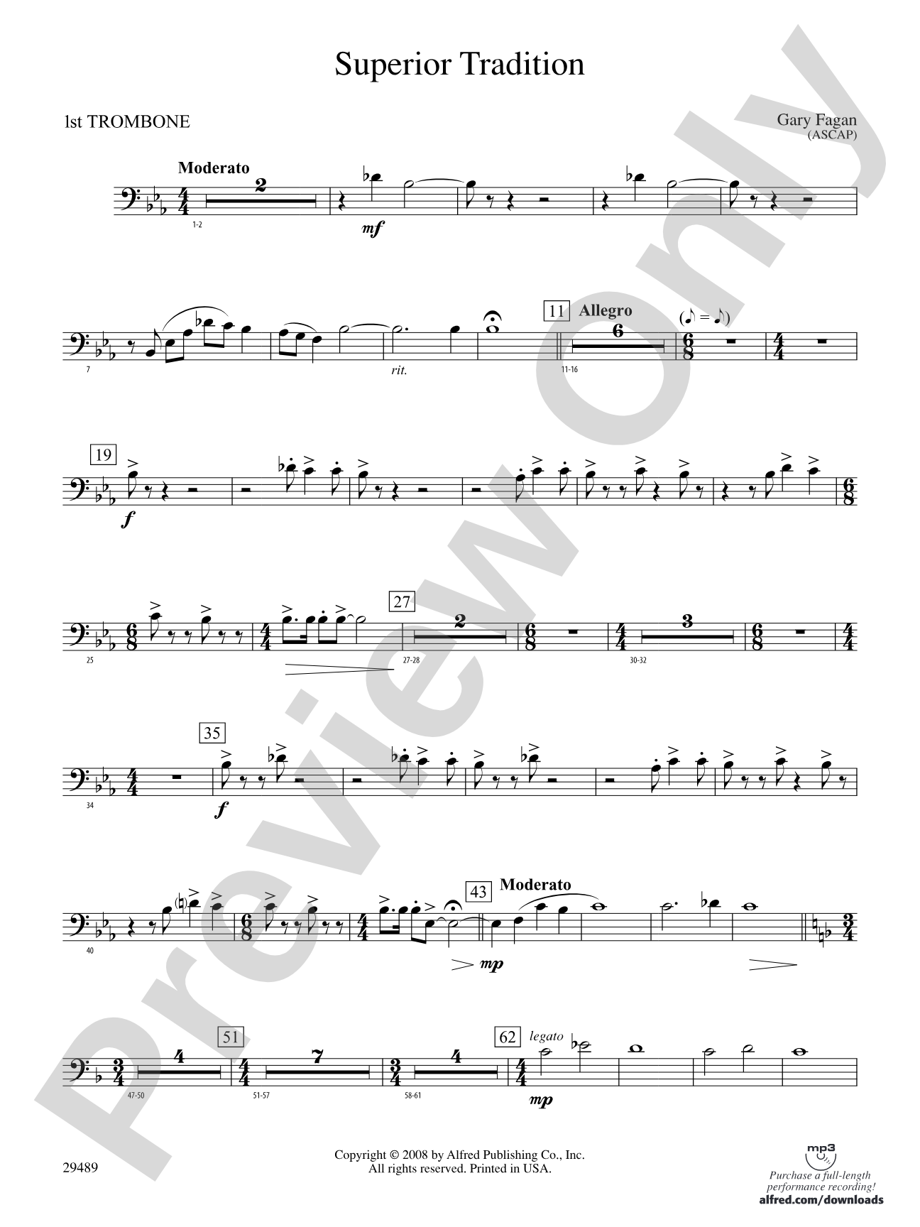 Superior Tradition: 1st Trombone
