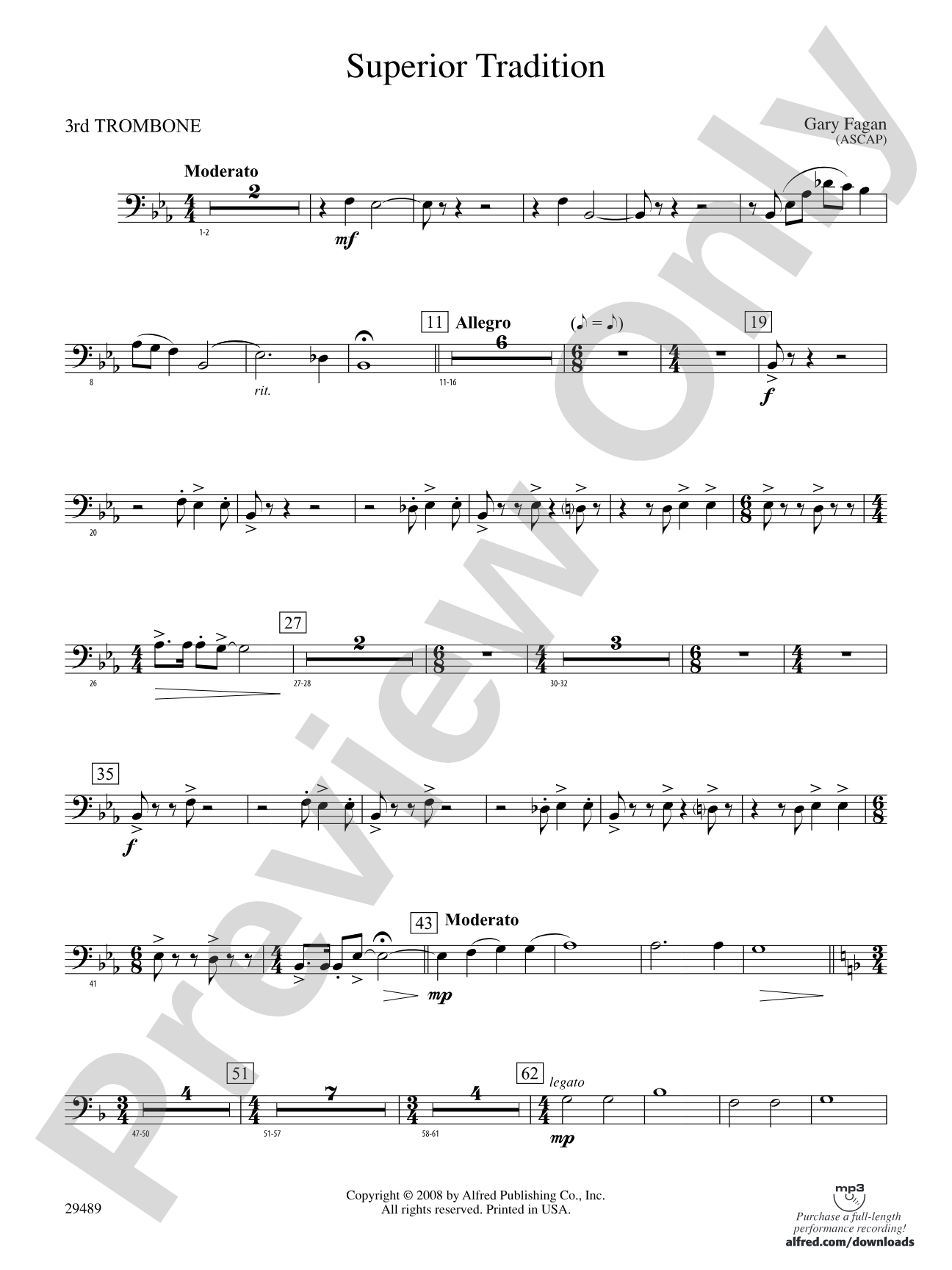 Superior Tradition: 3rd Trombone