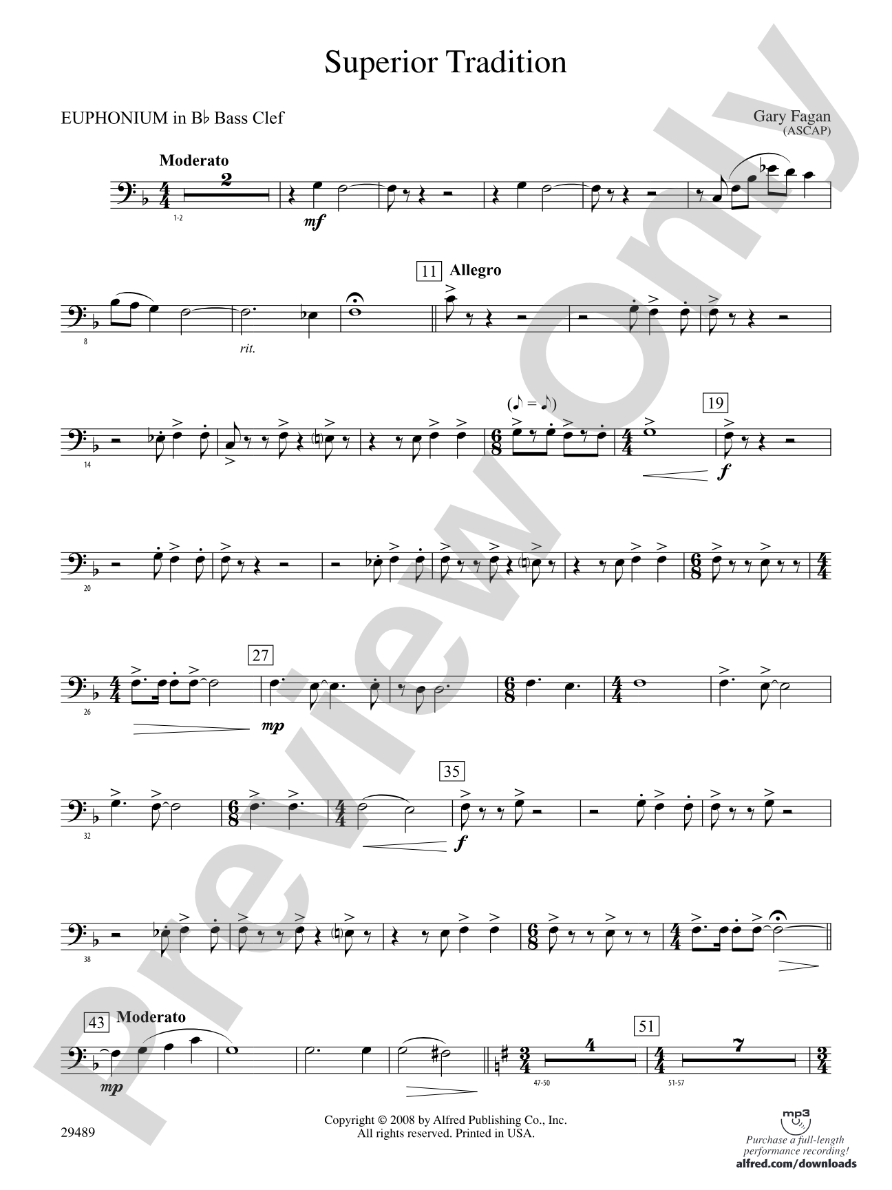 Superior Tradition: (wp) B-flat Baritone B.C.