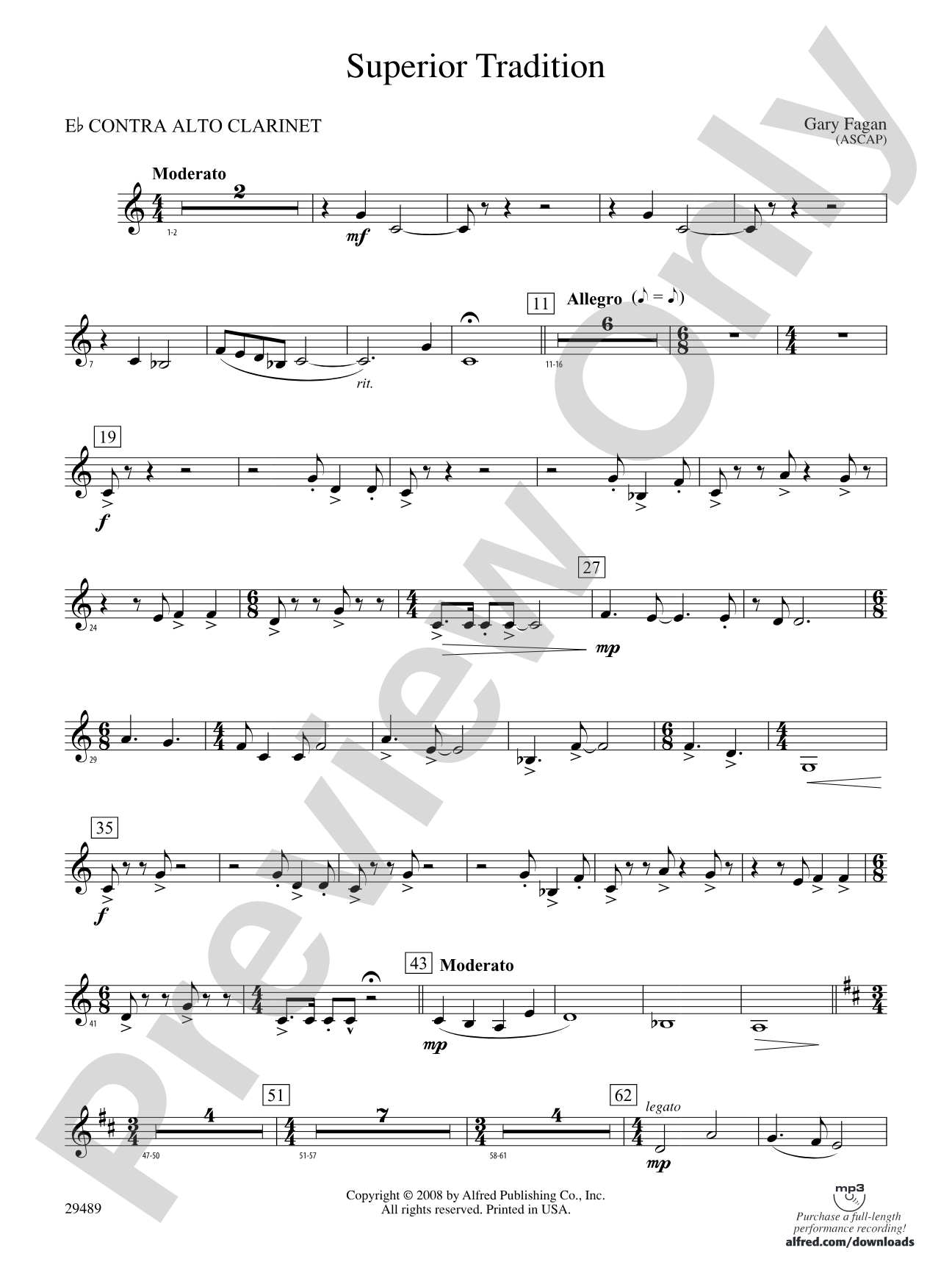 Superior Tradition: (wp) E-flat Contrabass Clarinet