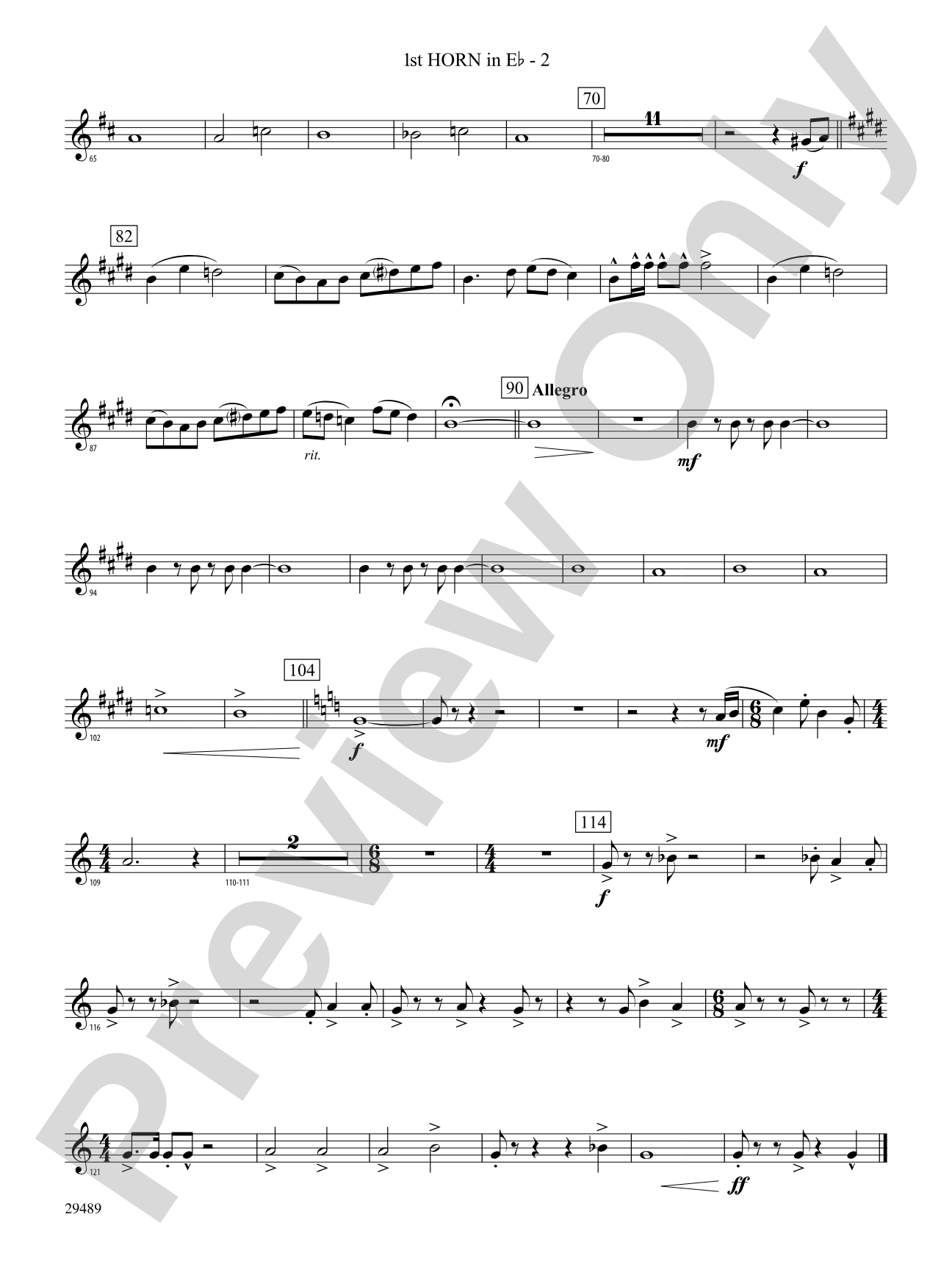 Superior Tradition: (wp) 1st Horn in E-flat