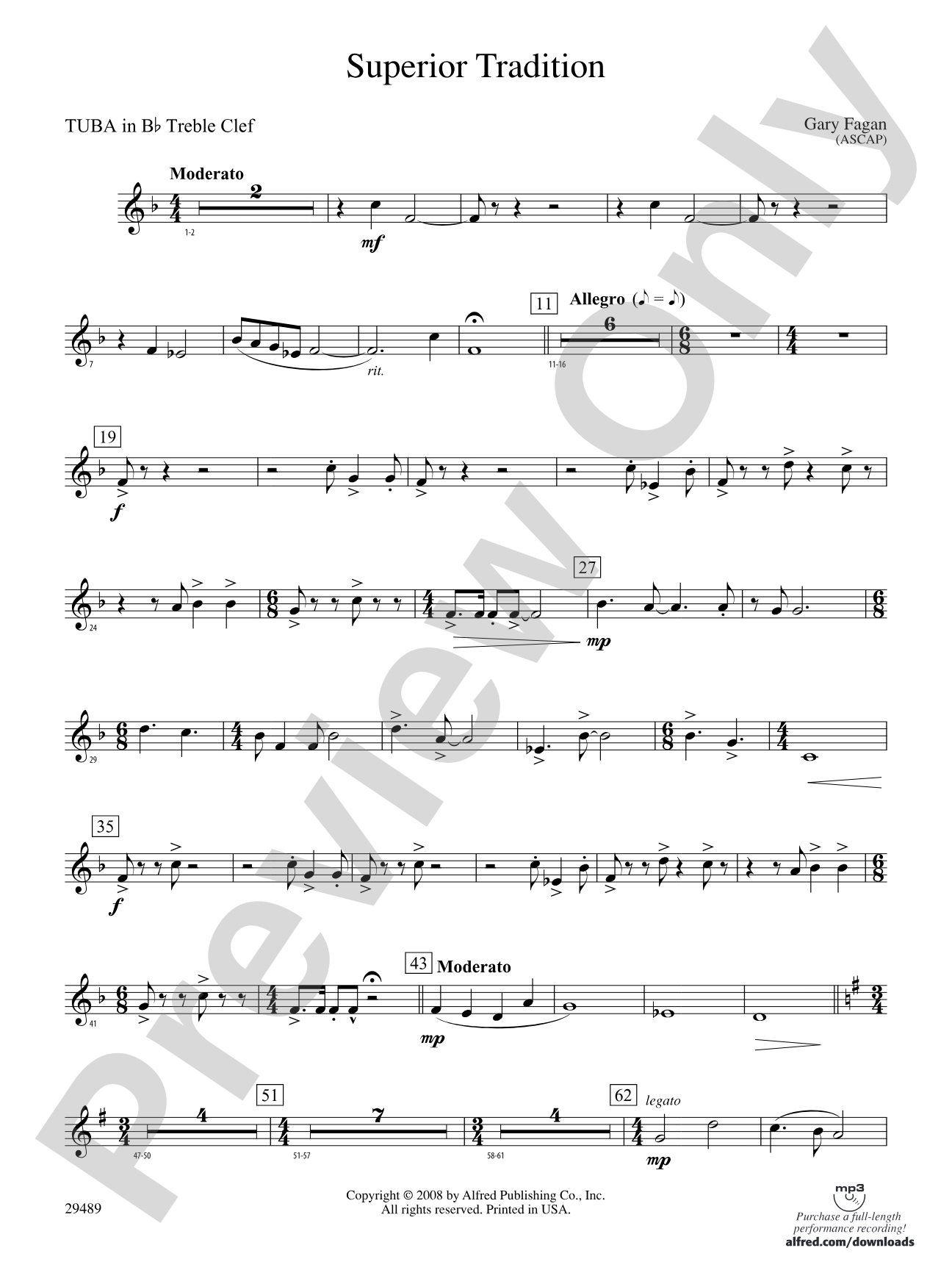 Superior Tradition: (wp) B-flat Tuba T.C.