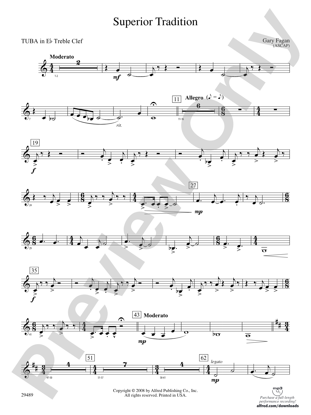 Superior Tradition: (wp) E-flat Tuba T.C.