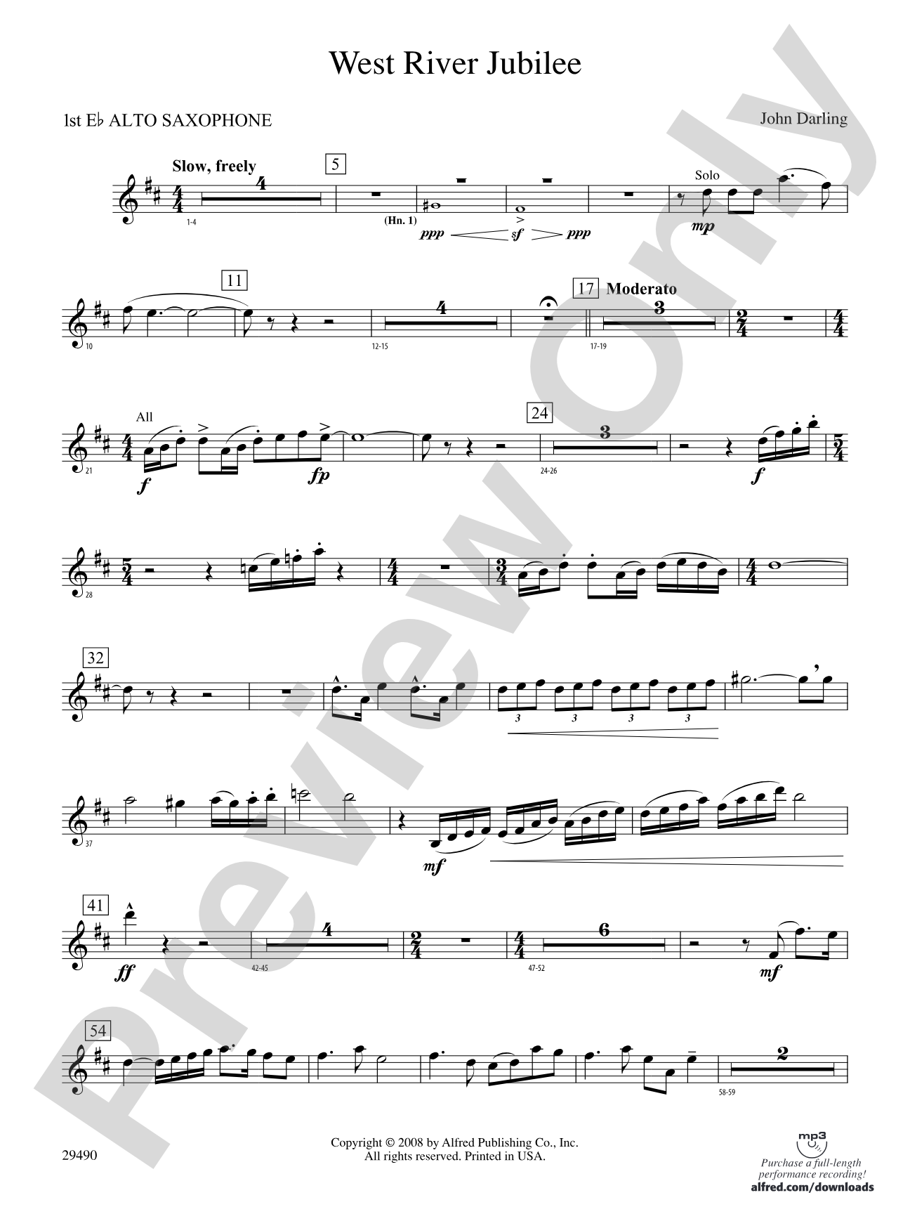 West River Jubilee: E-flat Alto Saxophone