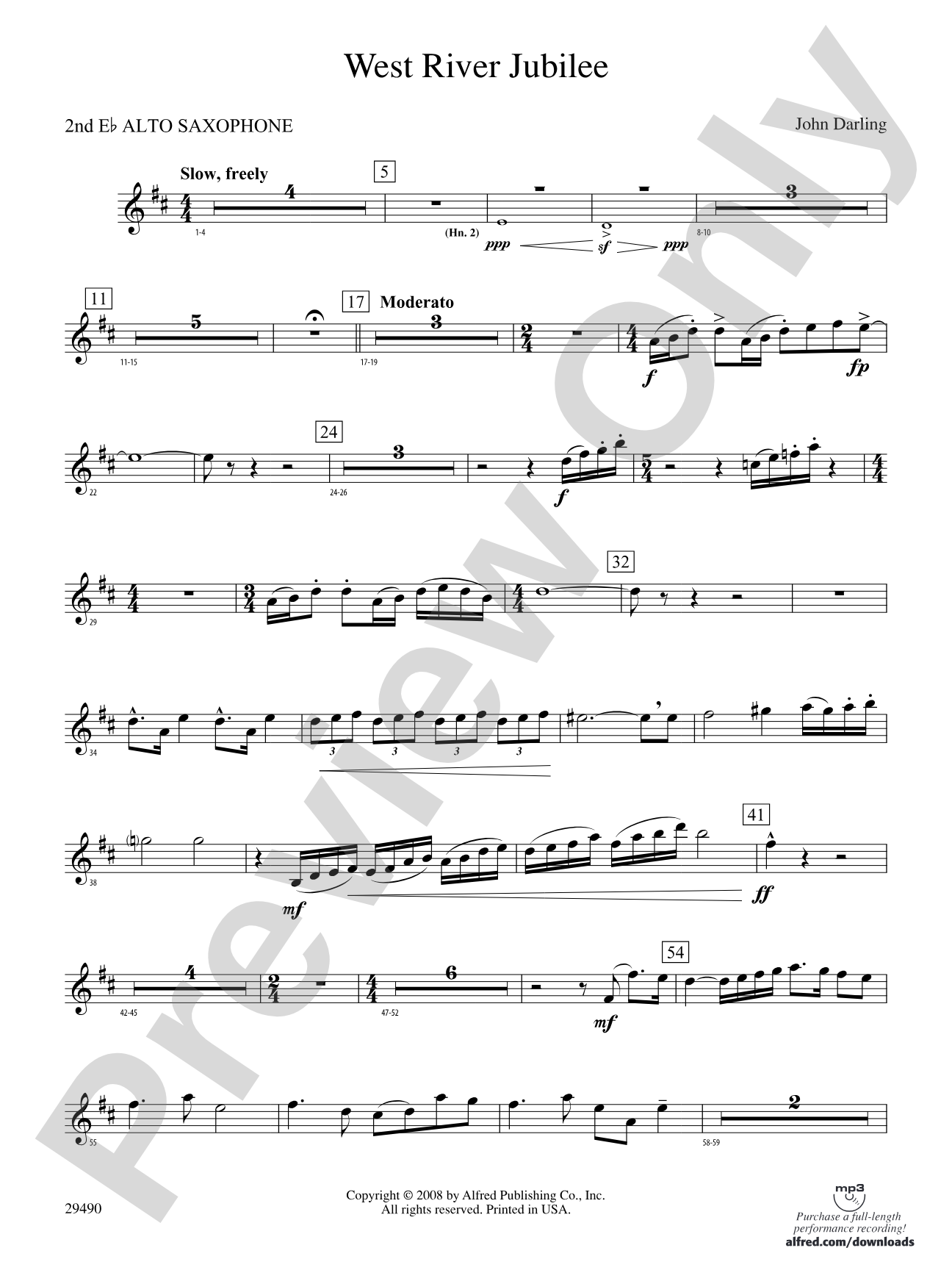 West River Jubilee: 2nd E-flat Alto Saxophone