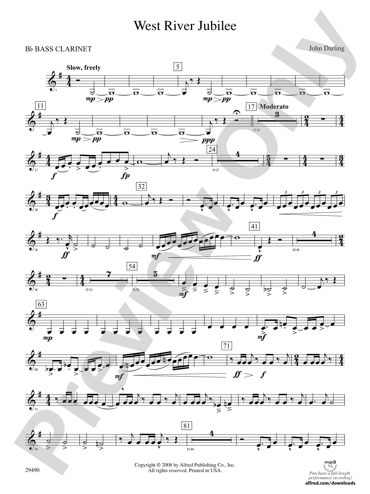West River Jubilee: B-flat Bass Clarinet