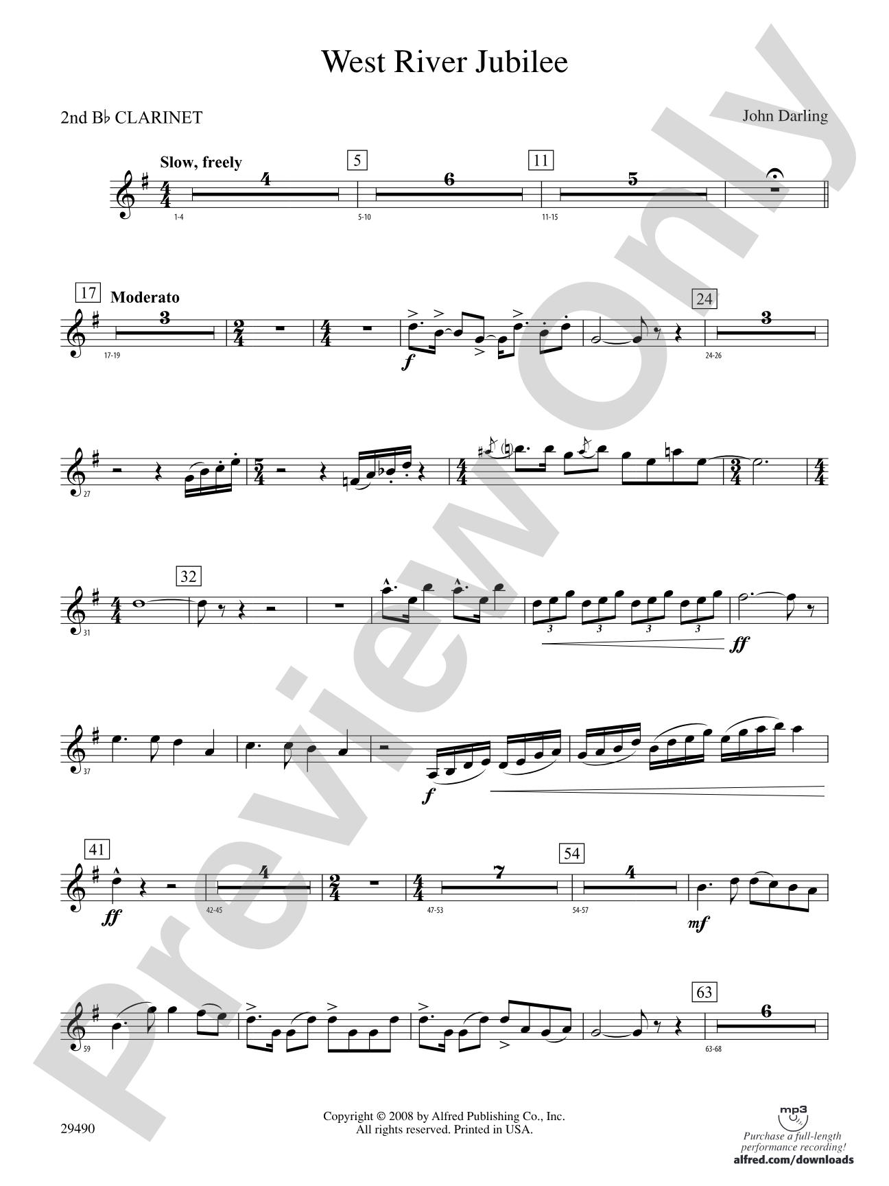 West River Jubilee: 2nd B-flat Clarinet